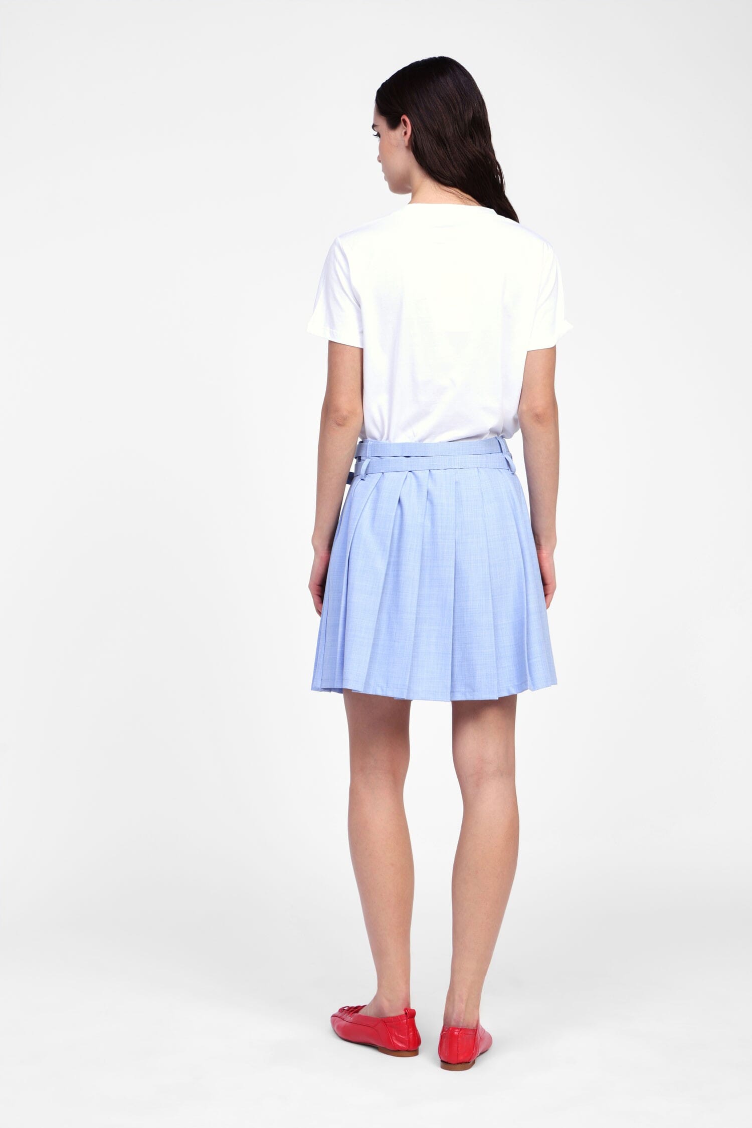 Dixie High Waist Pleated Short Skirt