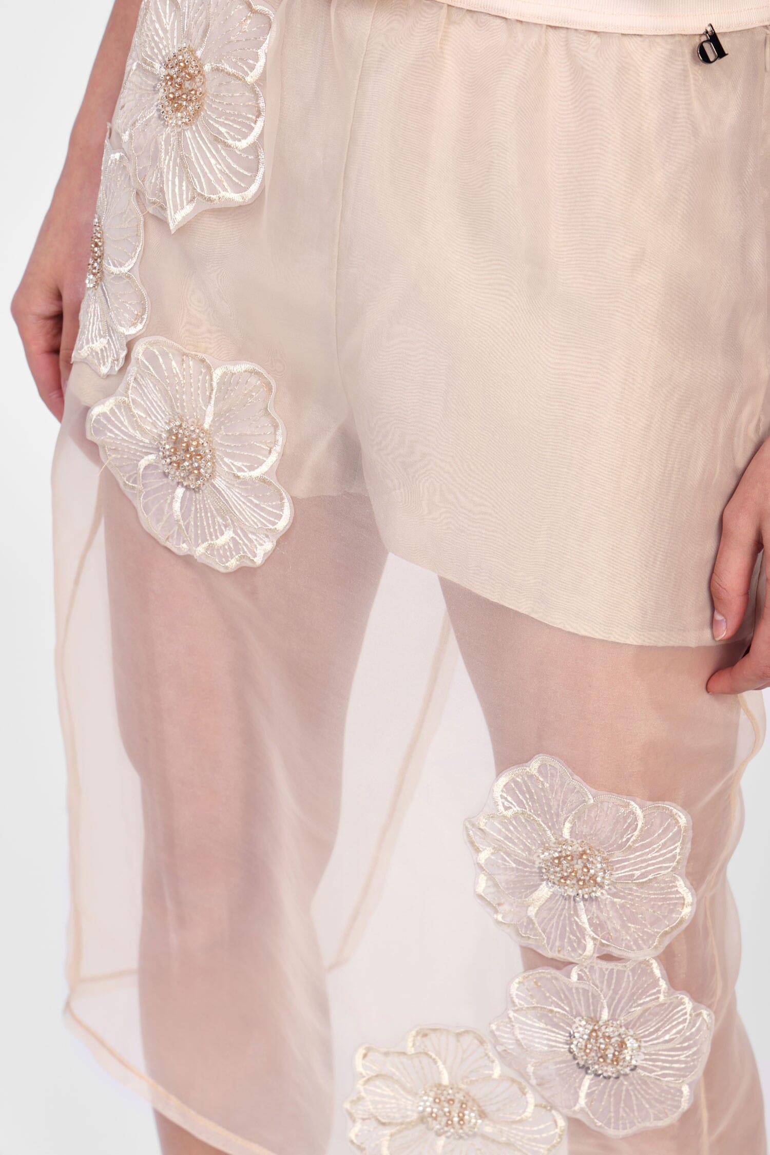 Gonna Trasparente Con Applicazioni Floreali Dixie