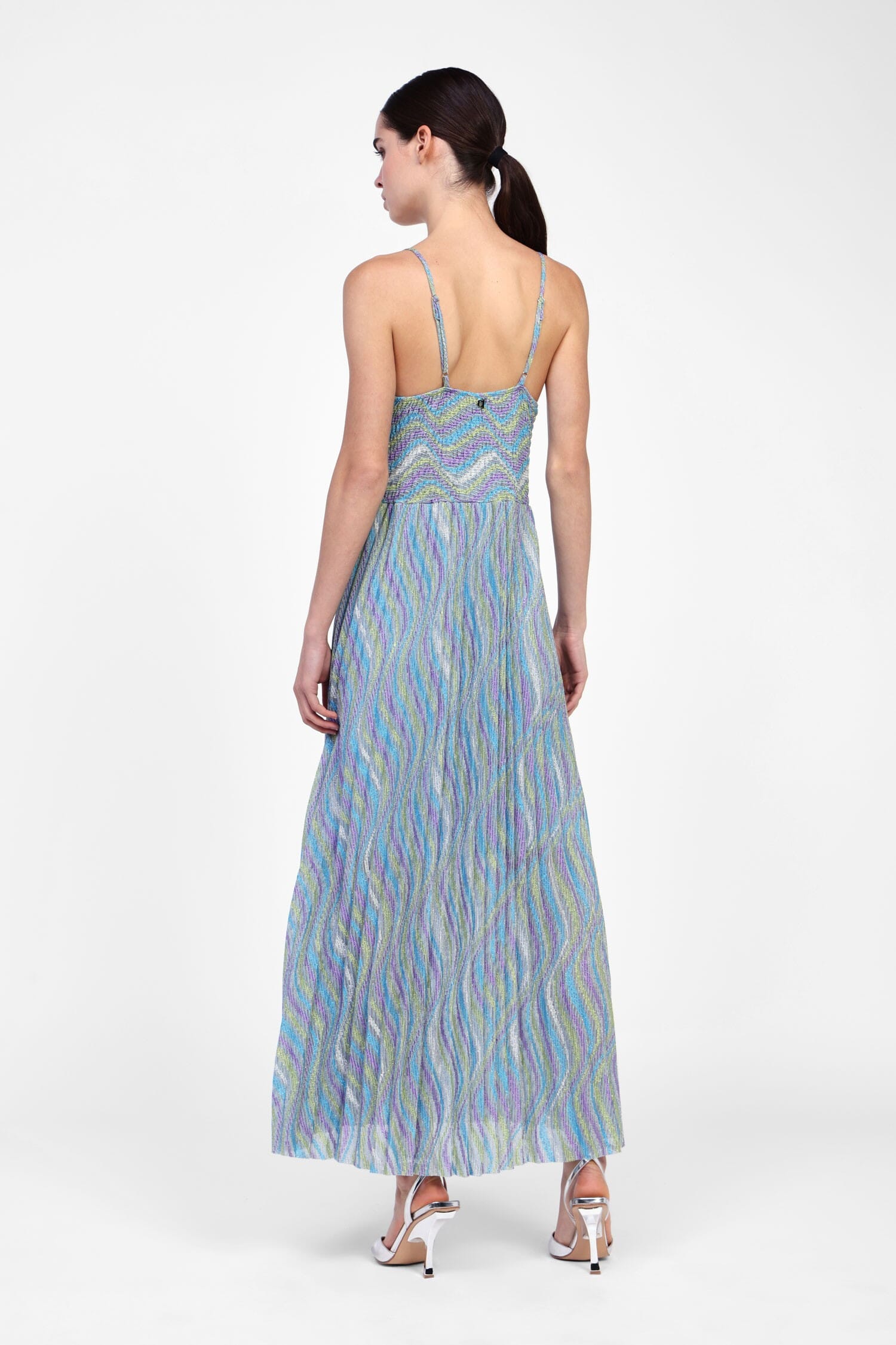 Robe longue à motif ondulé Dixie