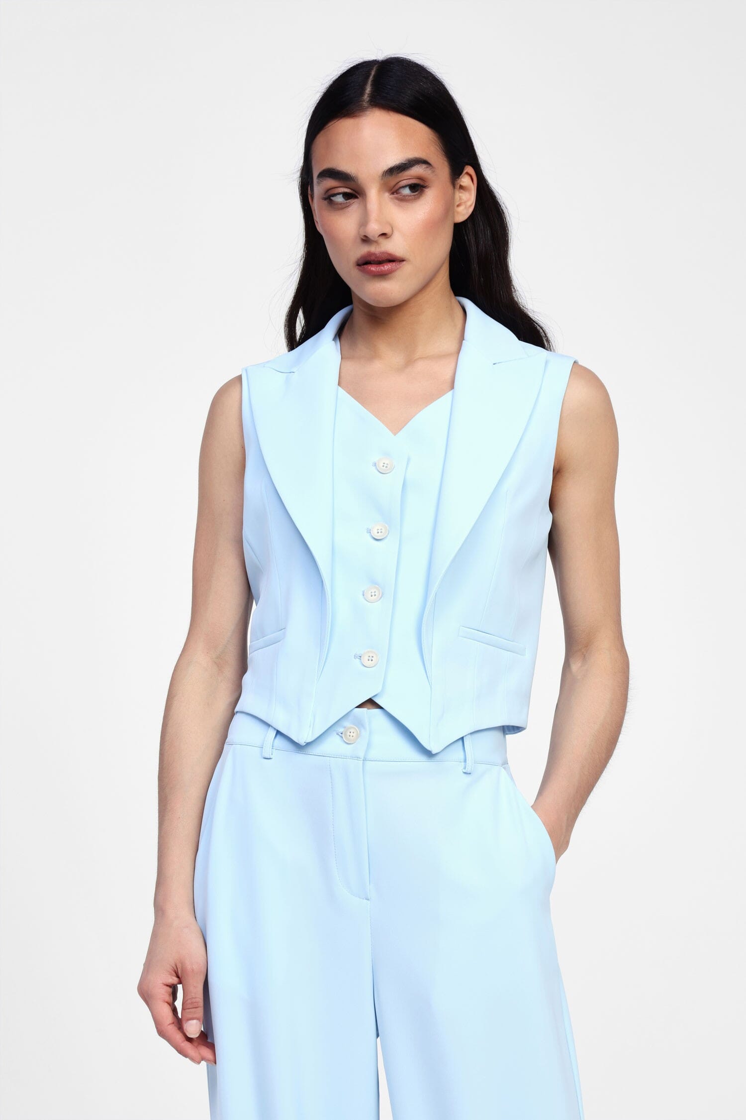 Gilet Con Collo Classico E Tasche Dixie