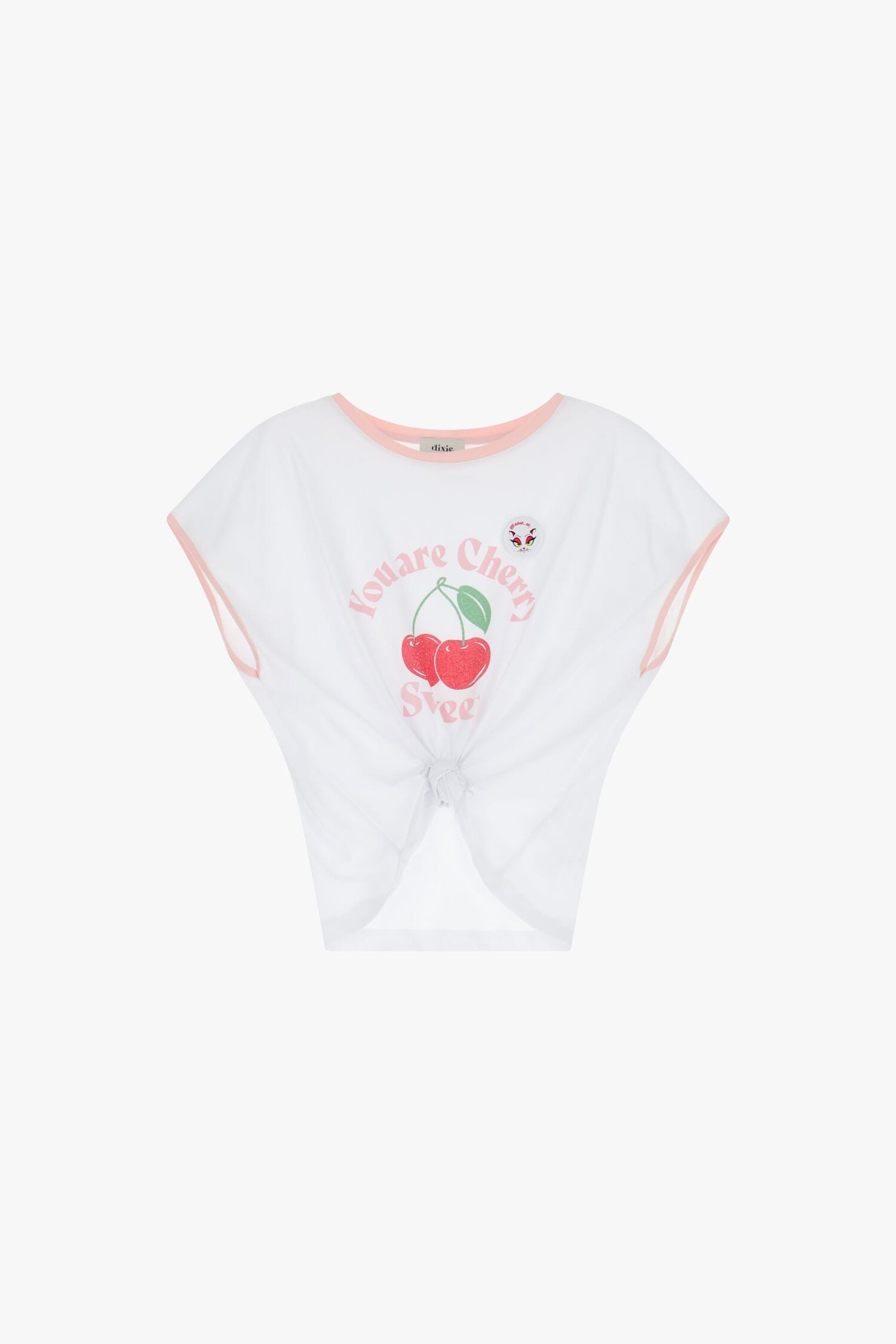 Knotted T-Shirt With Cherry Detail Dixie