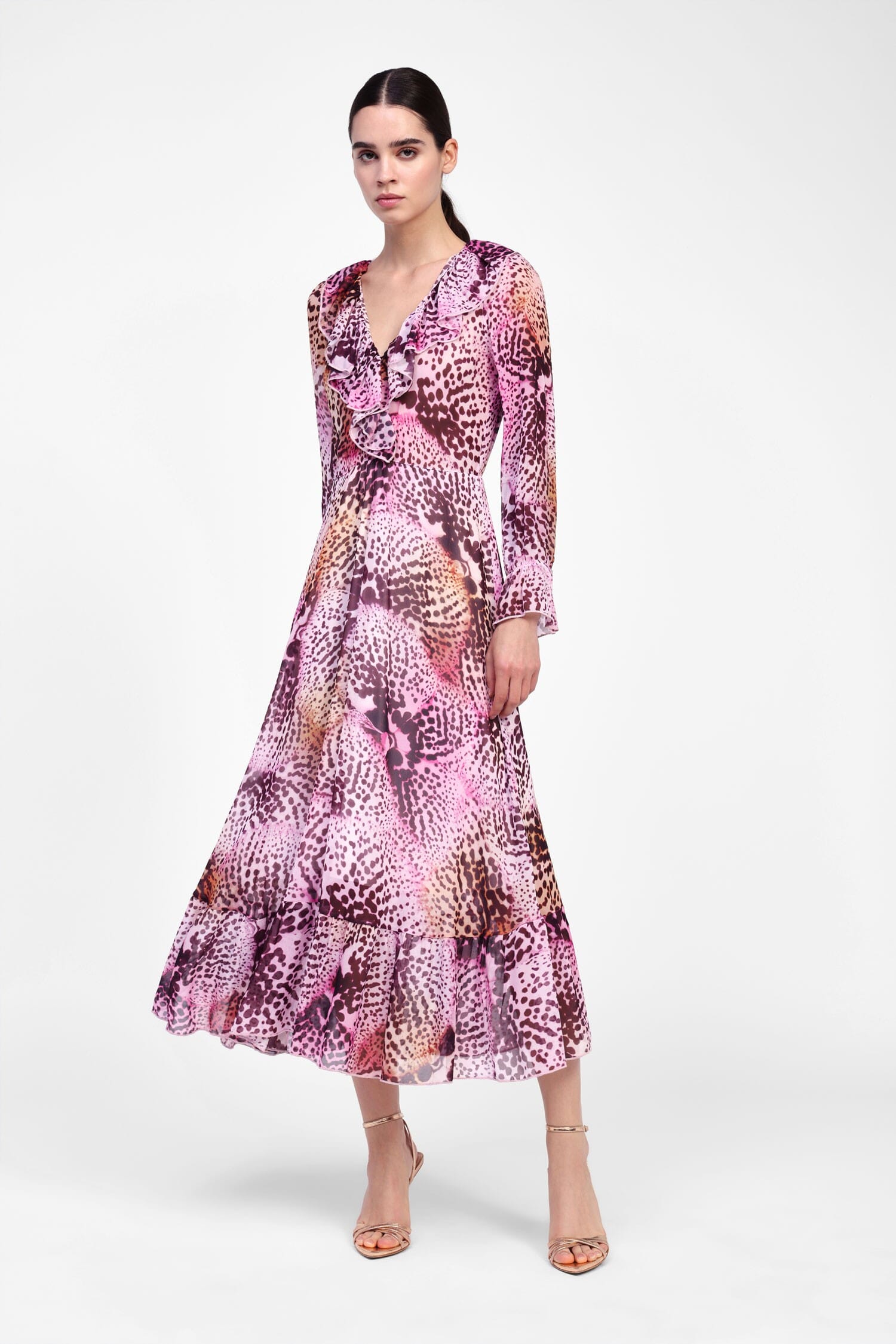 Abito Lungo Con Dettagli Arricciati Dixie