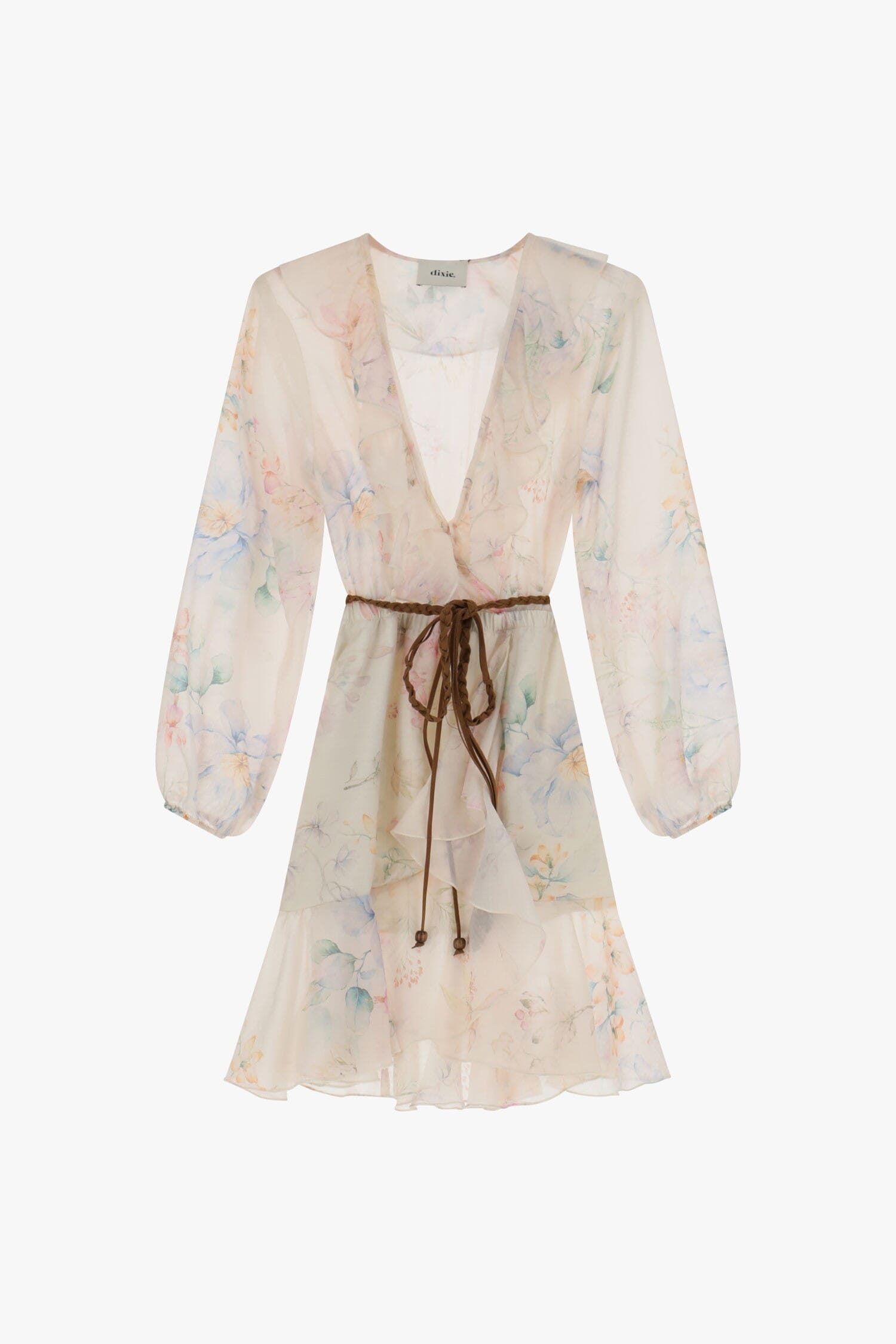 Robe courte avec ceinture et volant Dixie