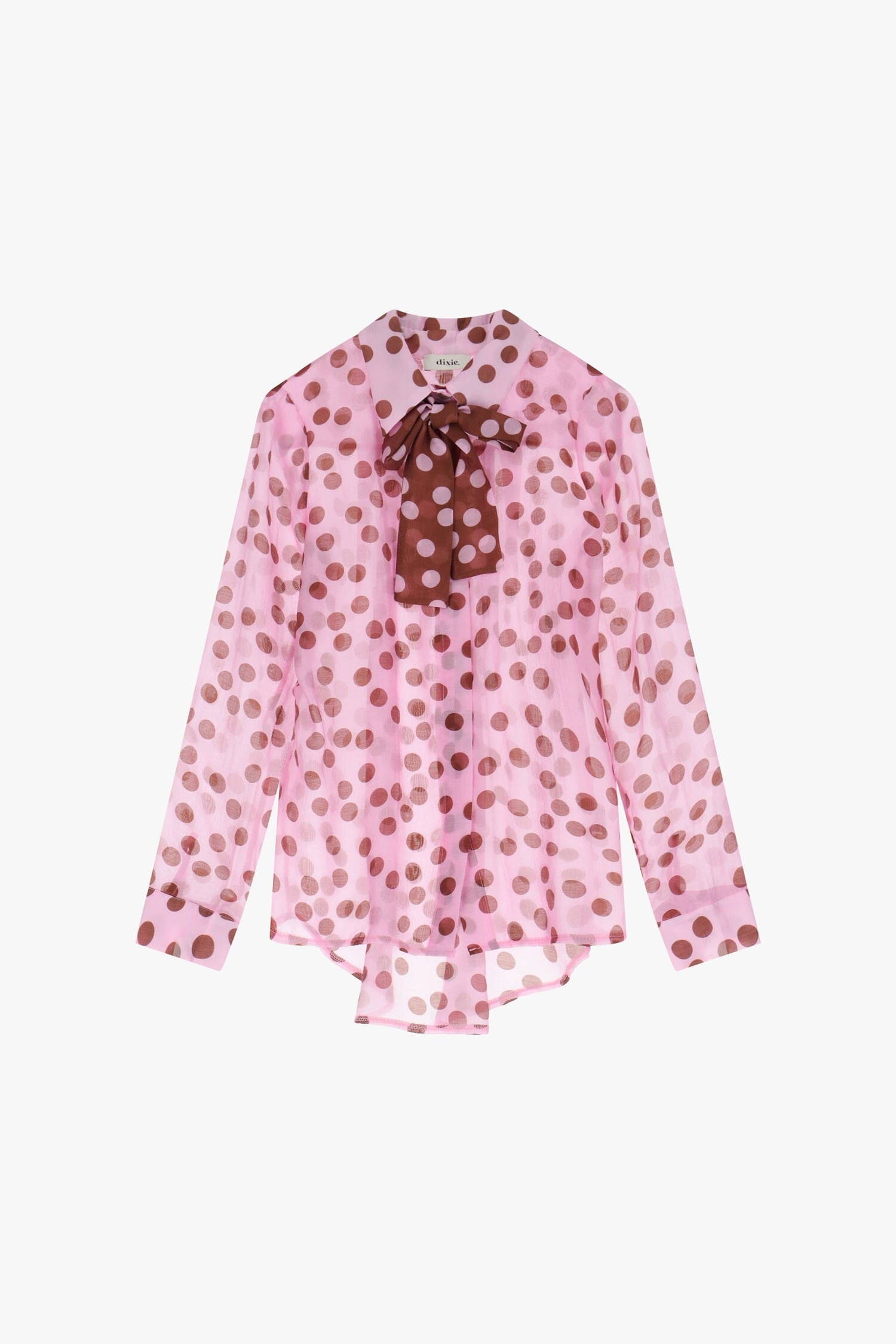 Camicia Con Motivo A Pois E Fiocco Dixie