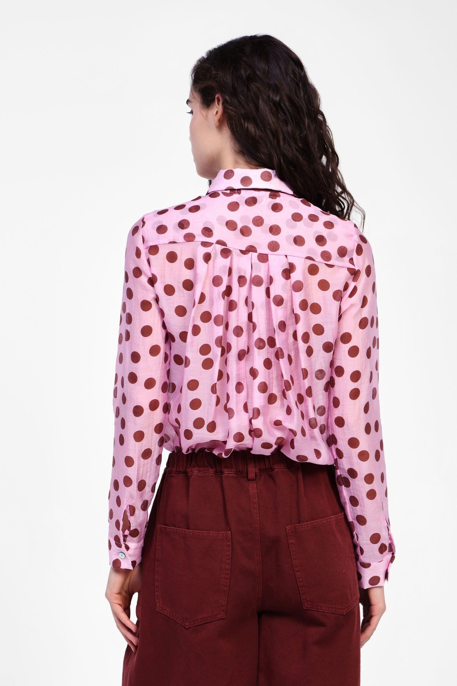 Camicia Con Motivo A Pois E Fiocco Dixie