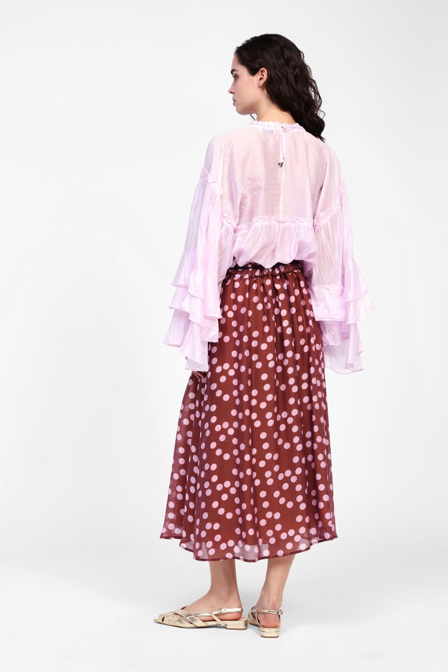 Gonna A Pois Con Cintura Regolabile Dixie