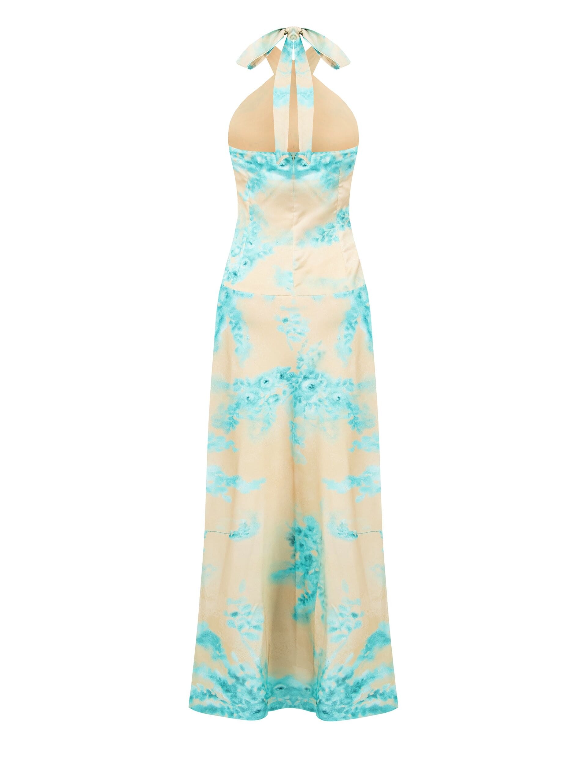 Abito Lungo In Raso Con Schiena Scoperta Rinascimento