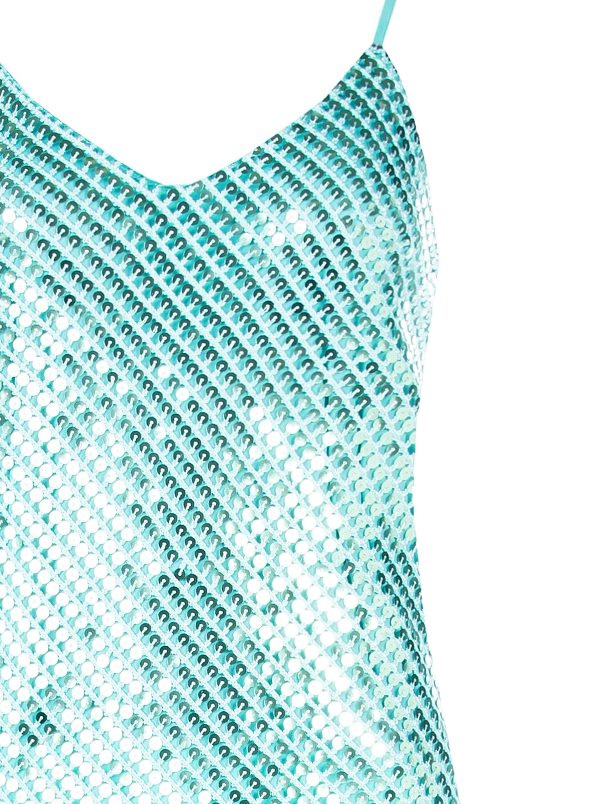 Abito Corto In Rete Ricoperto Di Paillettes Rinascimento