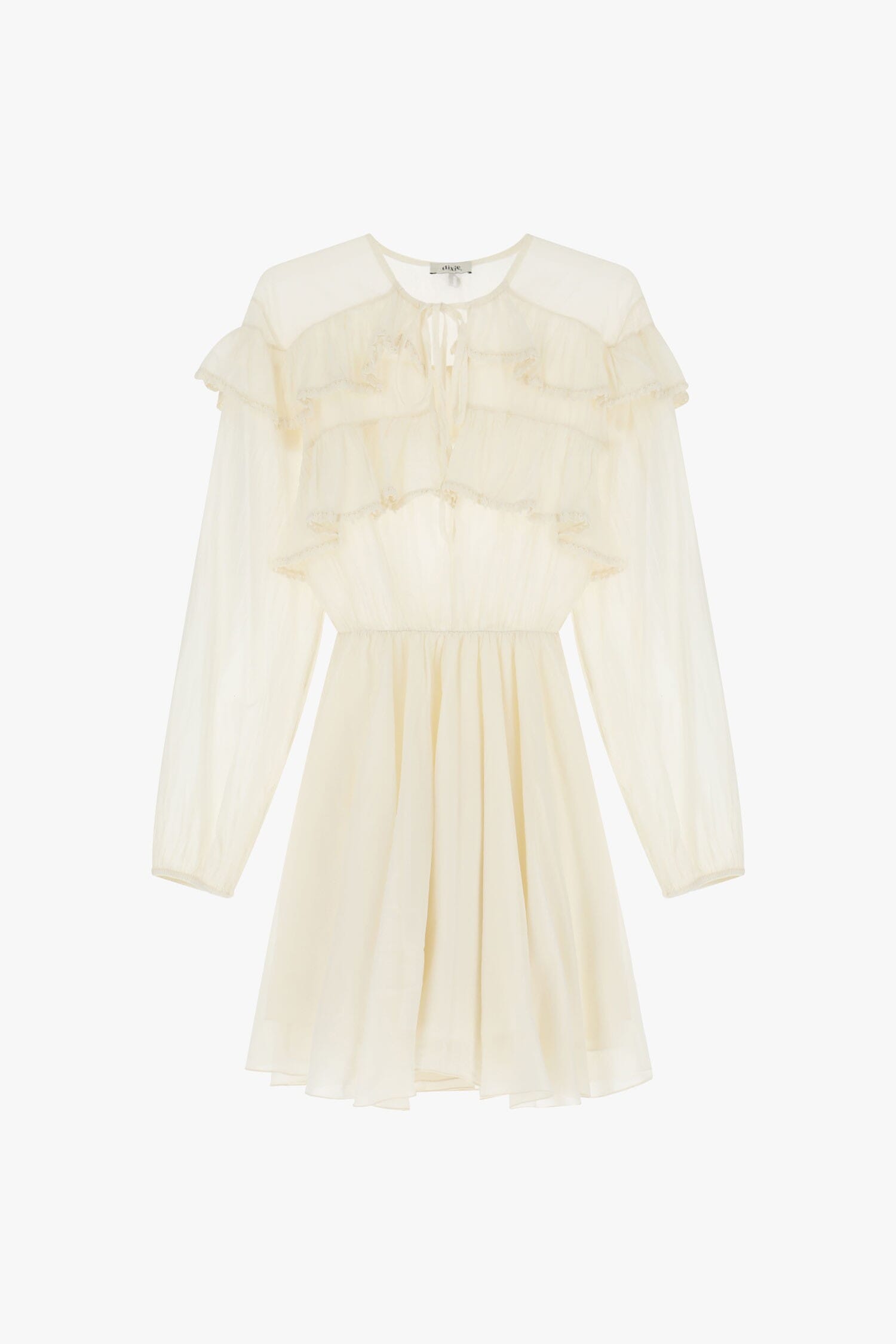 Robe courte à manches longues fluides Dixie