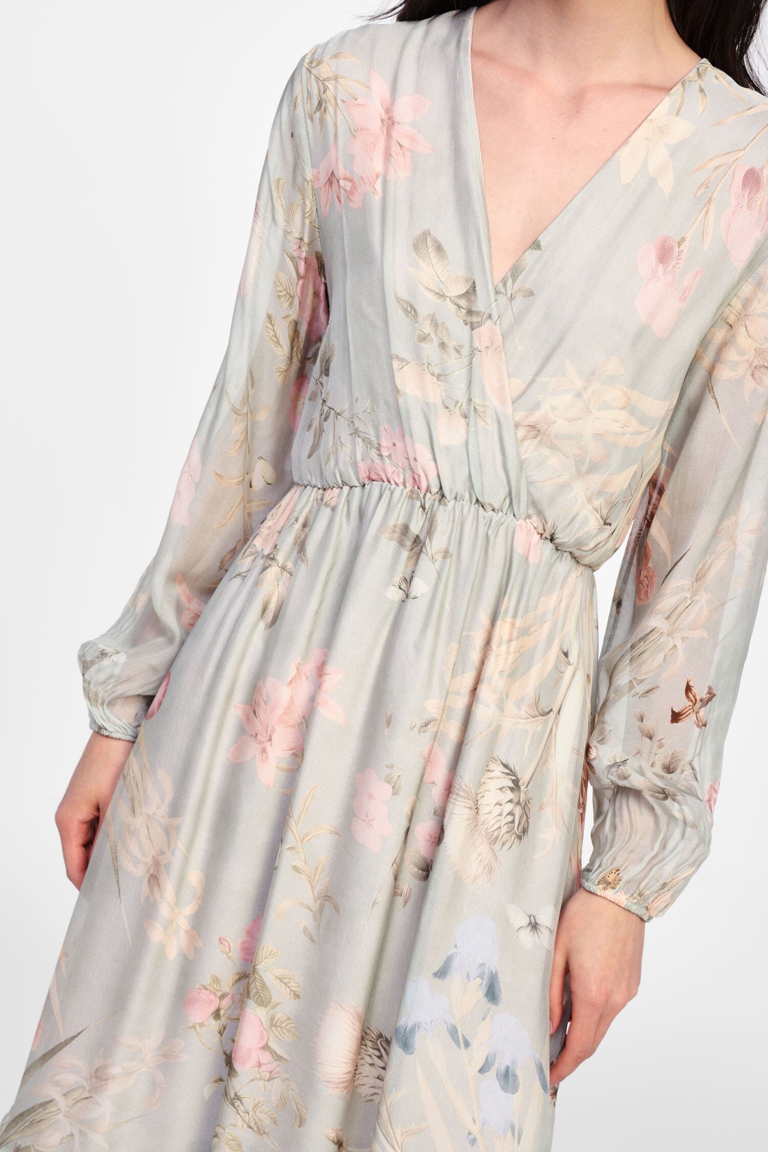 Abito Lungo Con Stampa Floreale Dixie