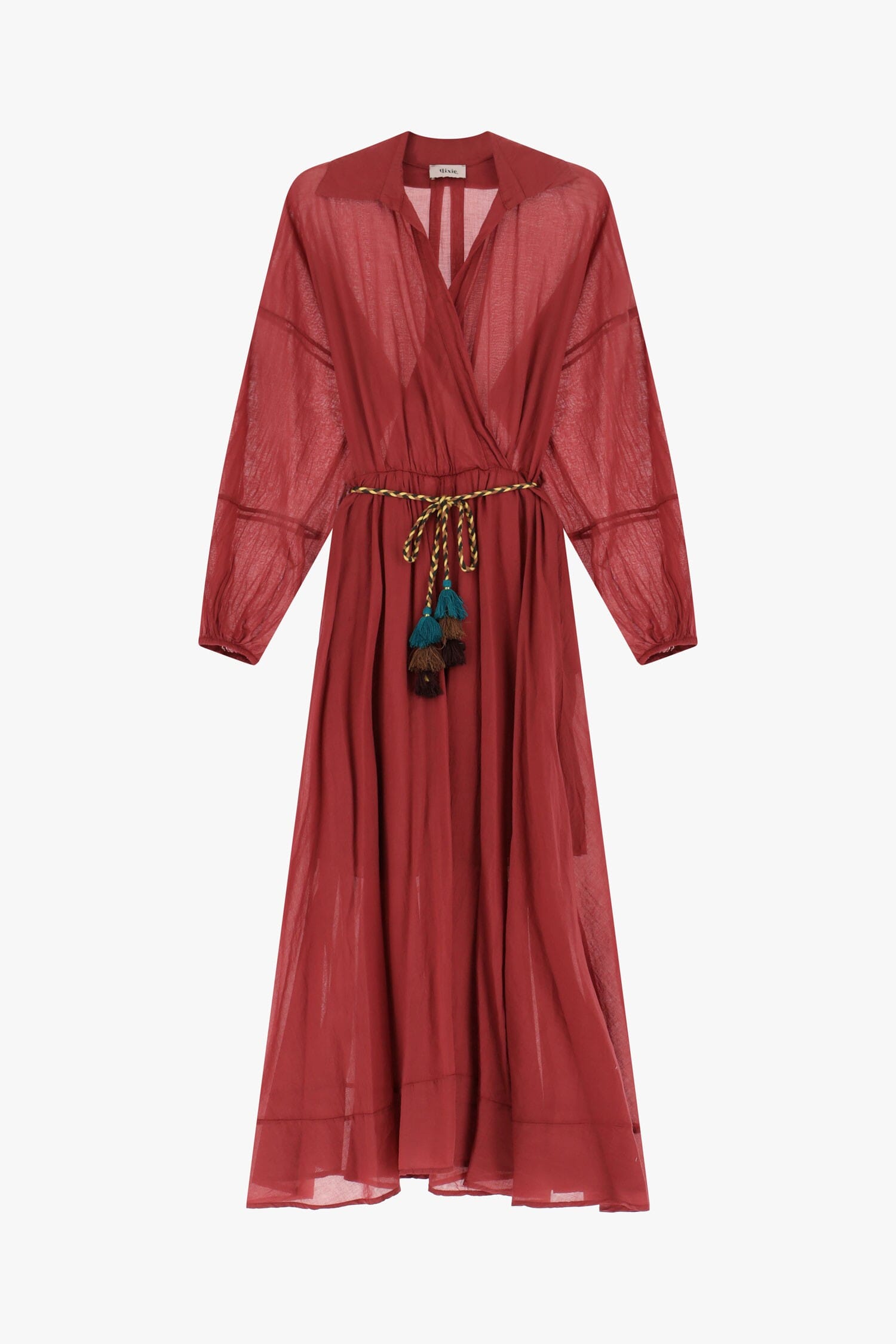 Abito Lungo Con Cintura Decorativa Dixie