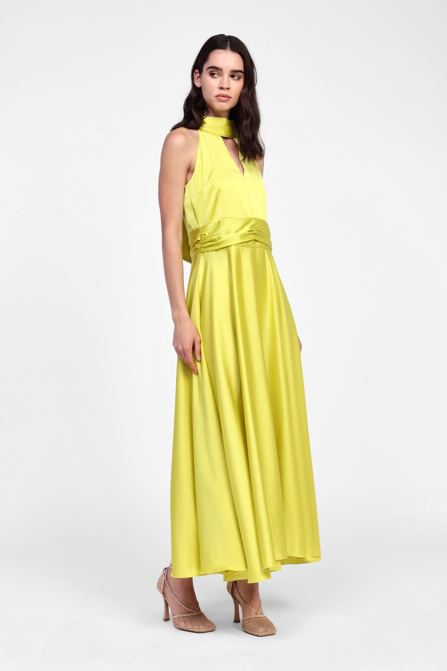 Abito Lungo Con Collo Americana Dixie