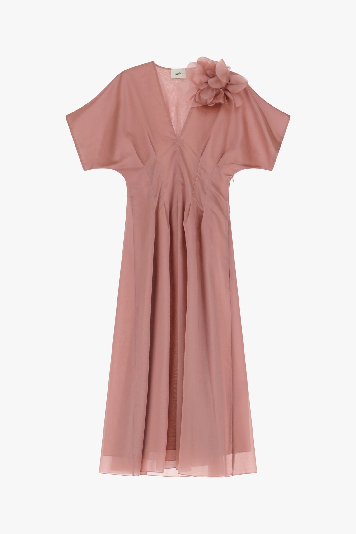 Abito A Pieghe Con Fiore Decorativo Dixie
