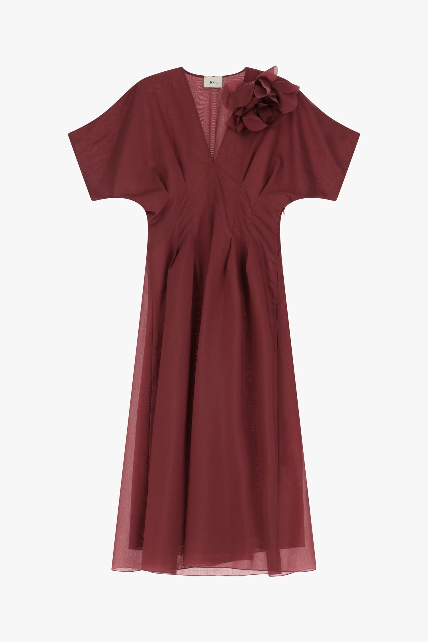 Abito A Pieghe Con Fiore Decorativo Dixie