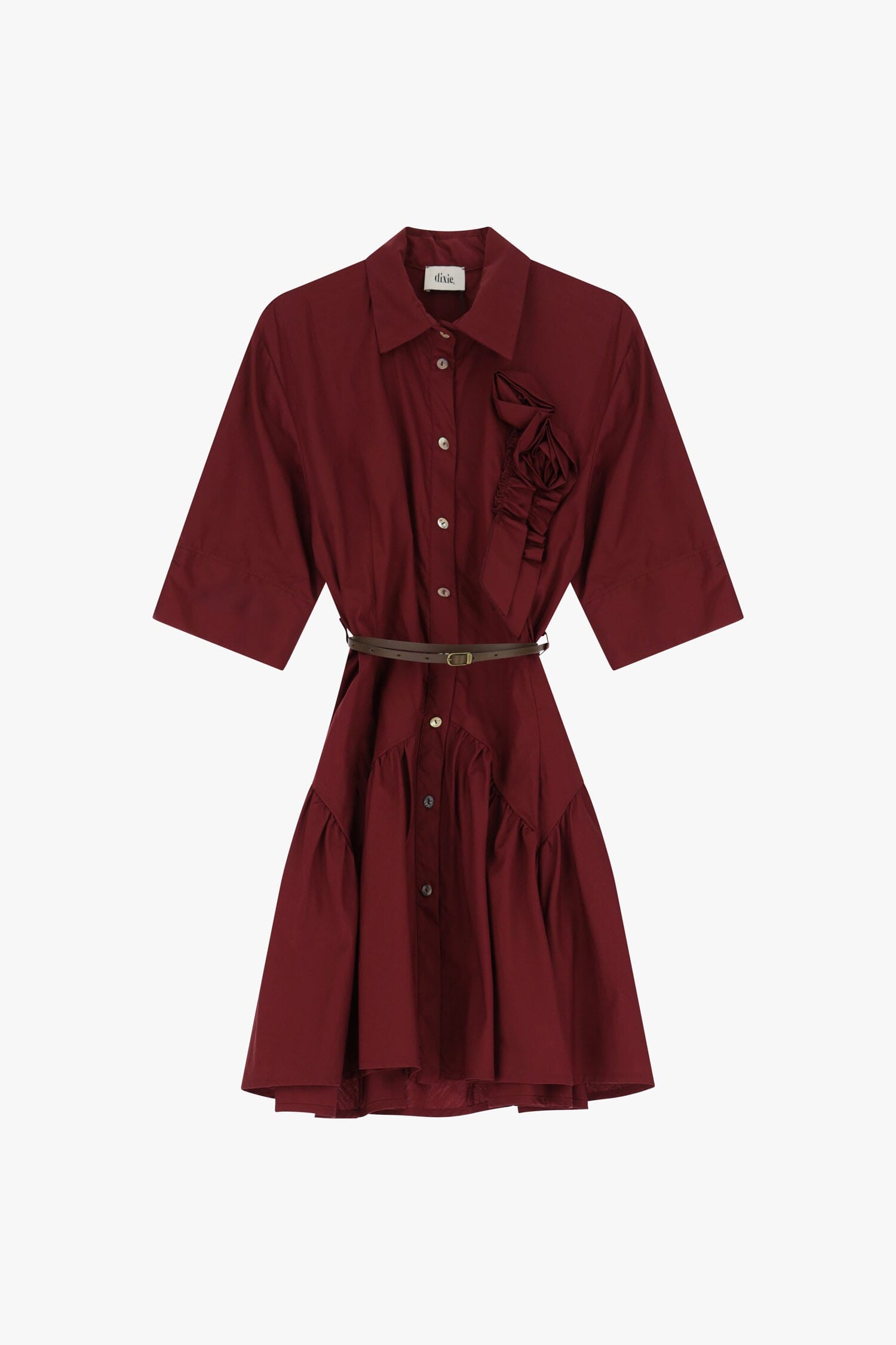 Vestito Corto Con Cintura E Colletto Dixie