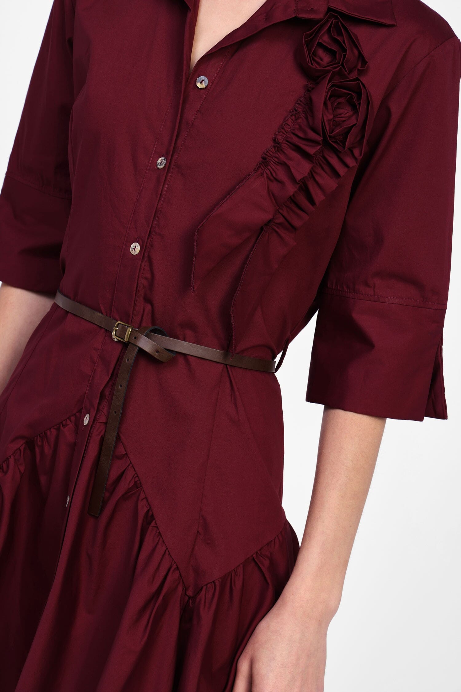 Vestito Corto Con Cintura E Colletto Dixie