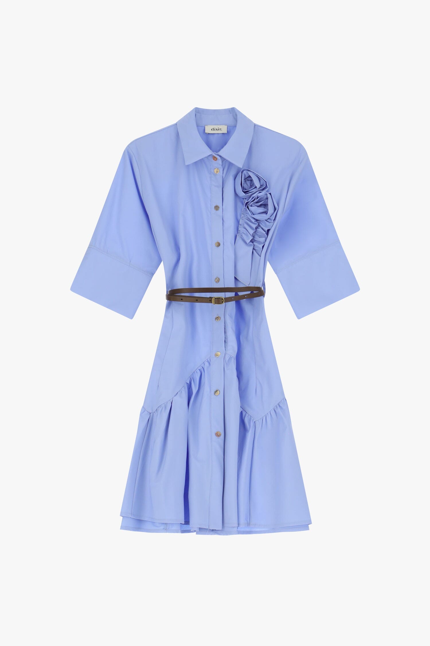 Vestito Corto Con Cintura E Colletto Dixie