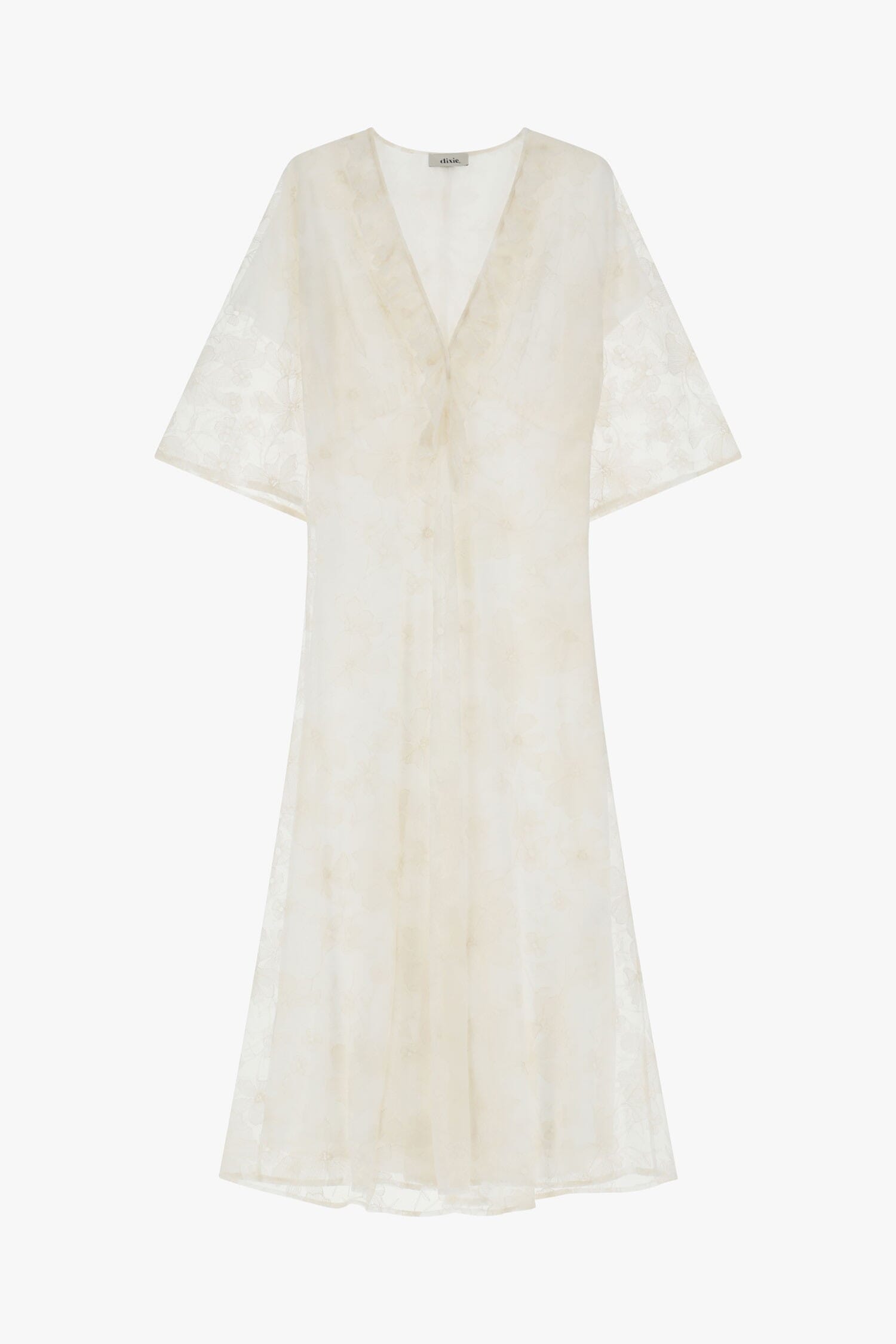 Abito Midi Con Maniche Trasparenti Dixie