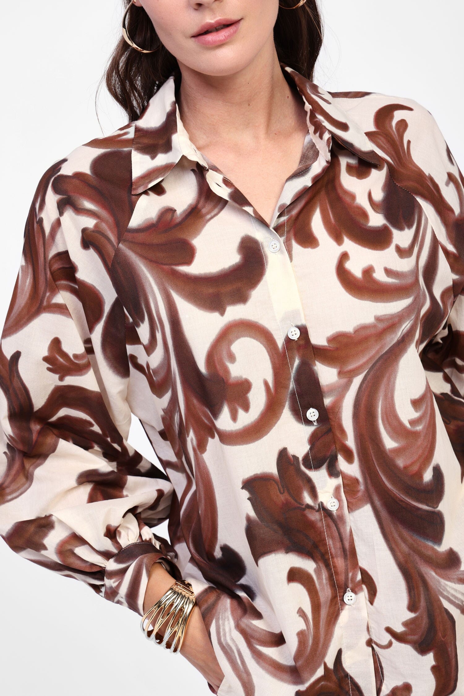 Chemise à imprimé et col Dixie classique