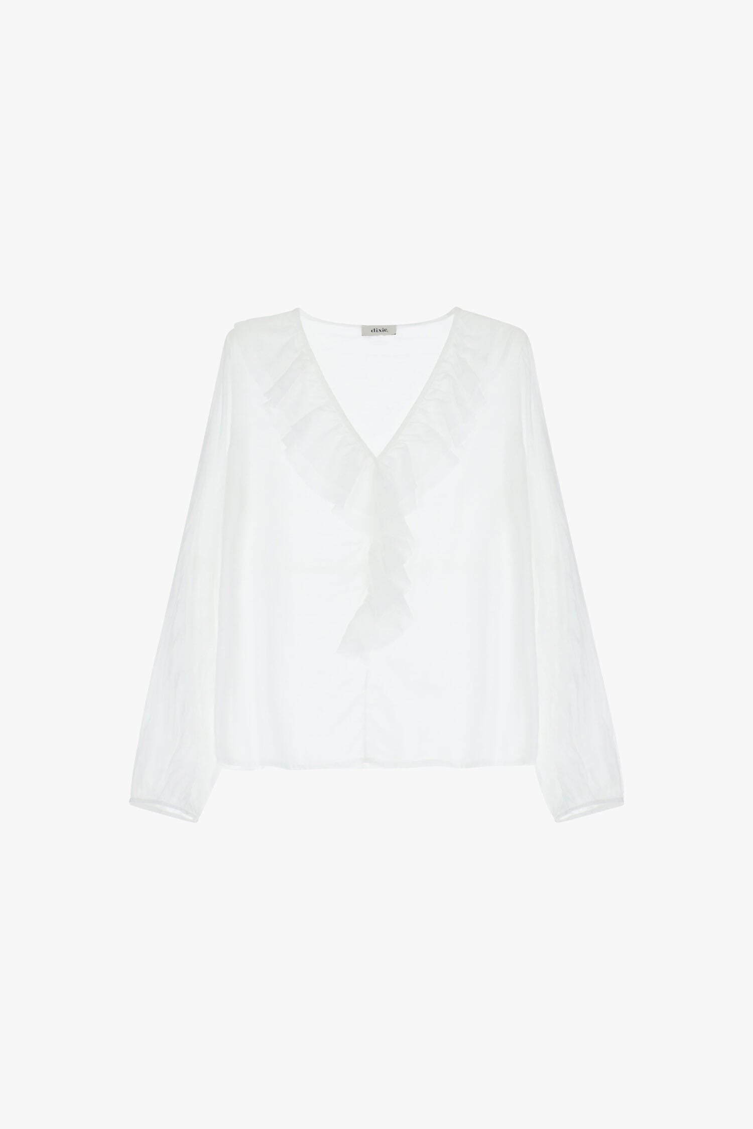 Camicia Con Volant E Scollo A V Dixie