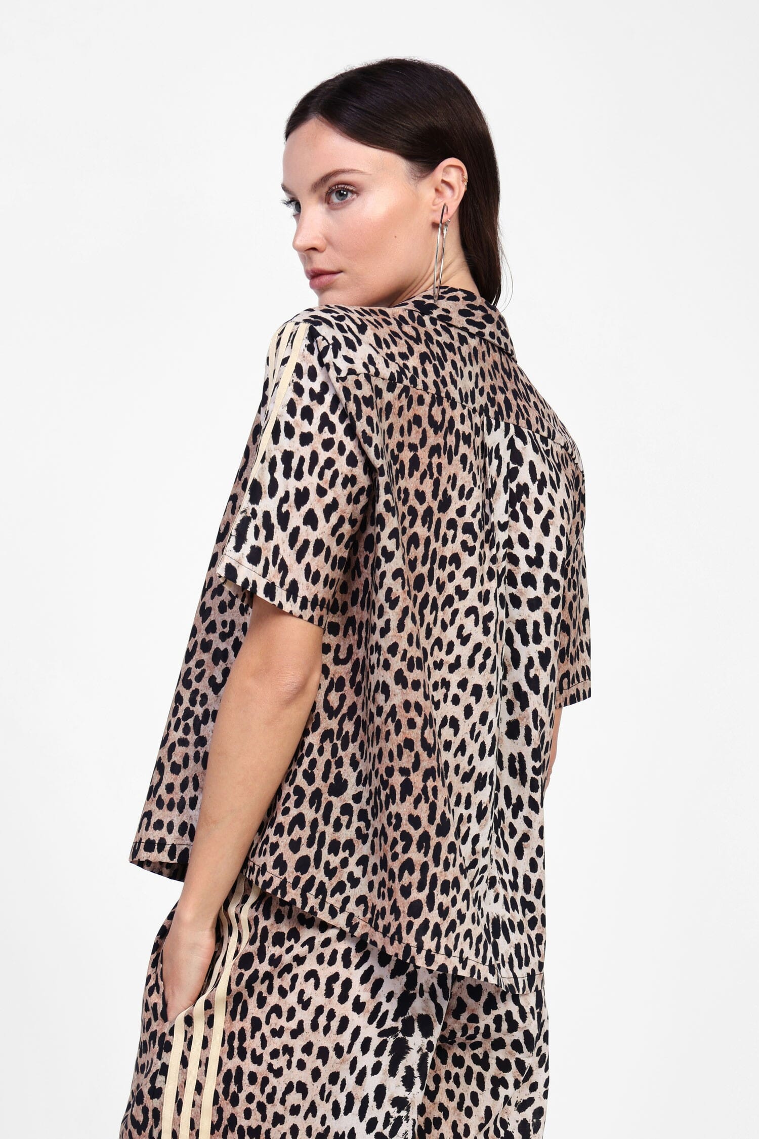 Chemise à boutons à imprimé animalier Dixie