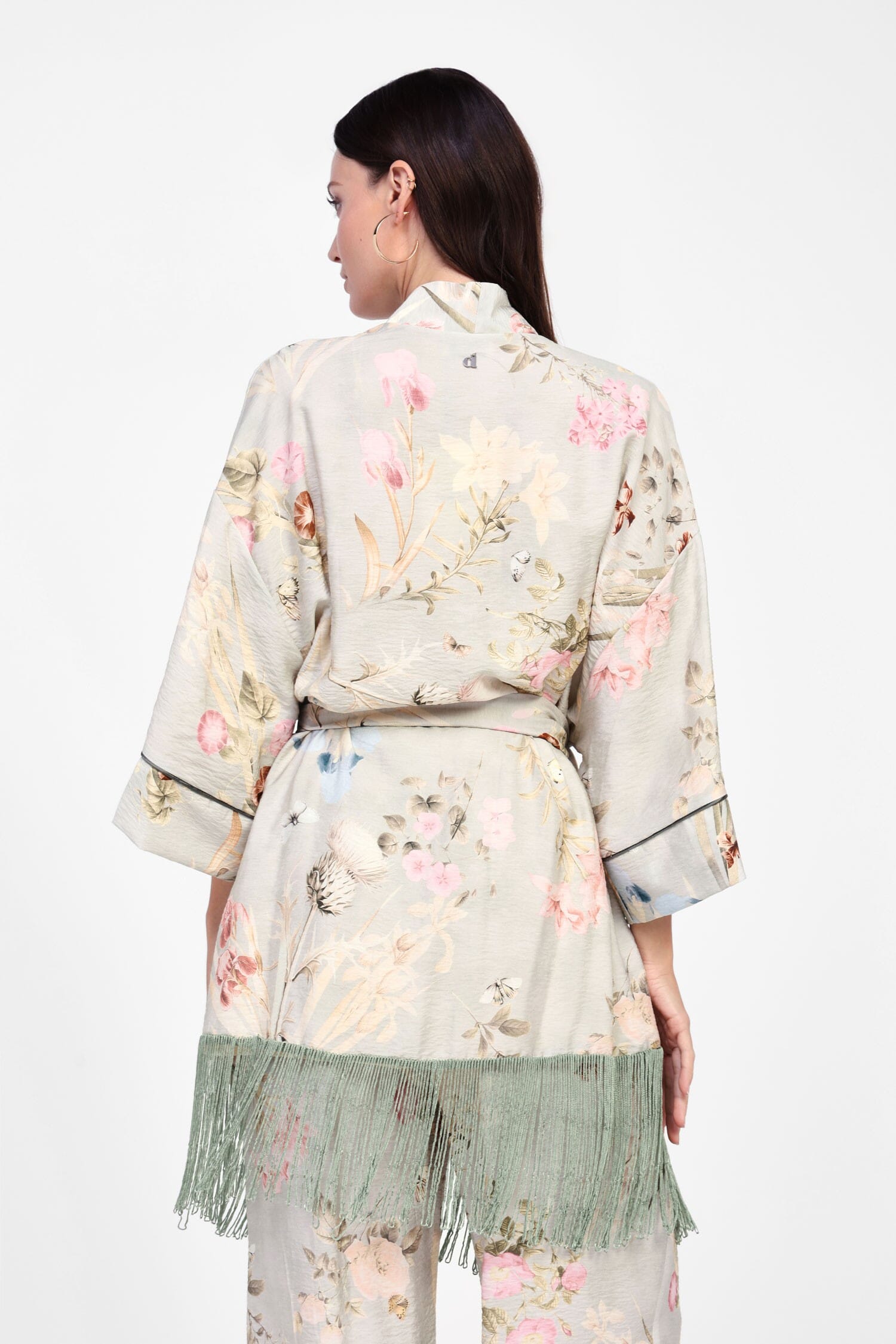 Trench-Coat Con Frange E Stampa Floreale Dixie