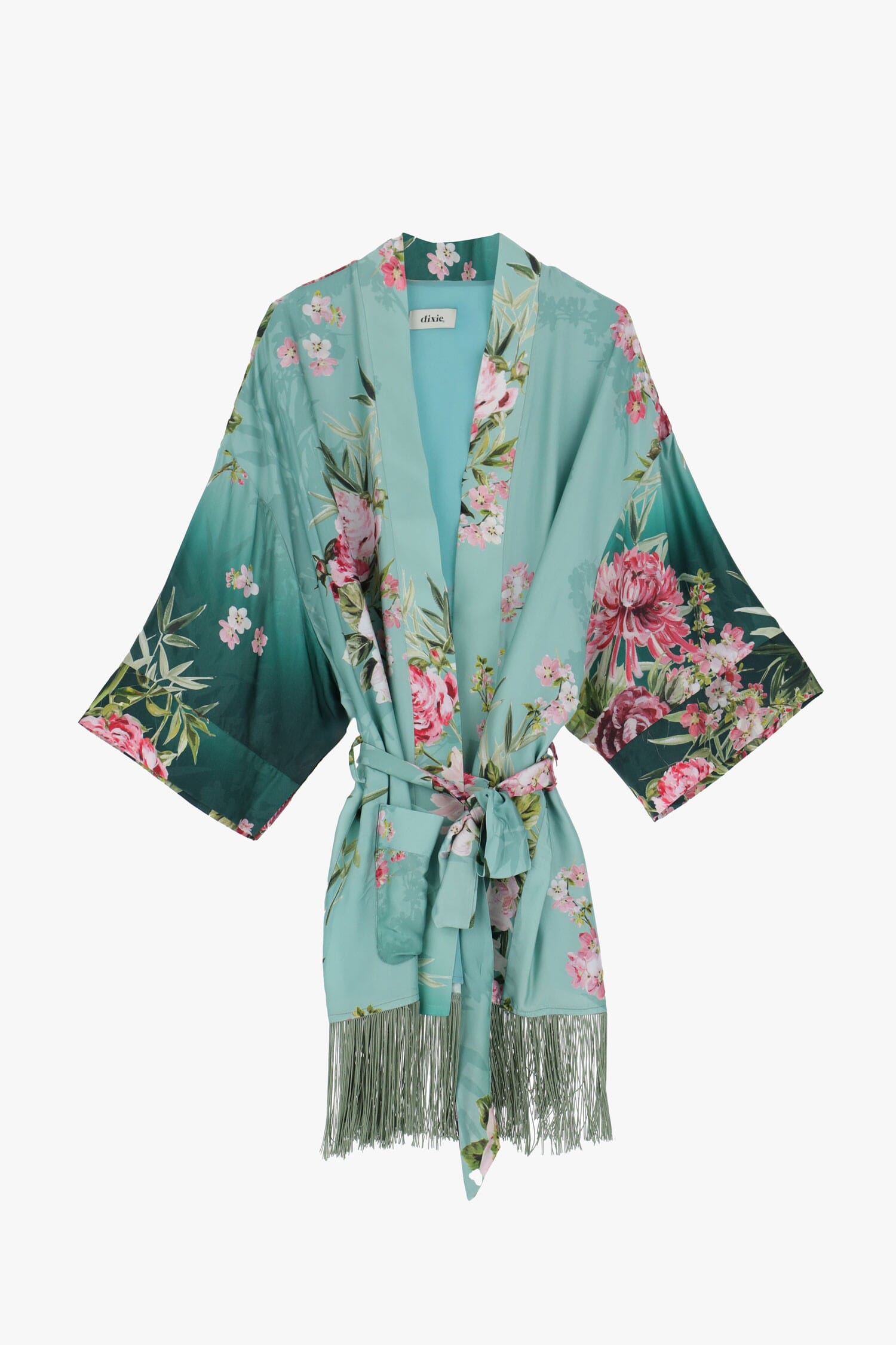 Kimono Con Motivo Floreale E Tasche Dixie