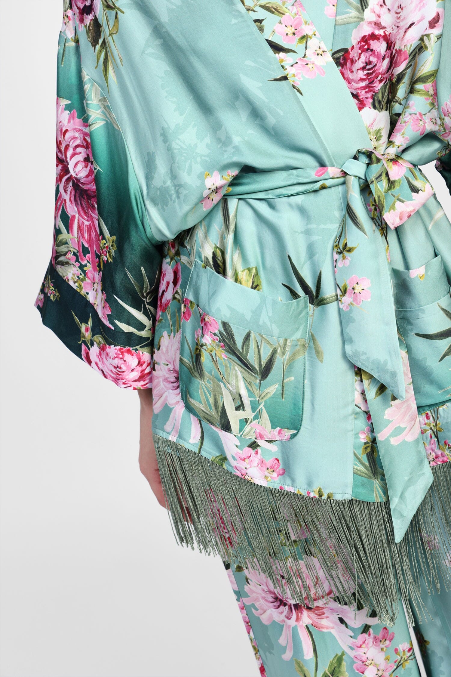 Kimono Con Motivo Floreale E Tasche Dixie