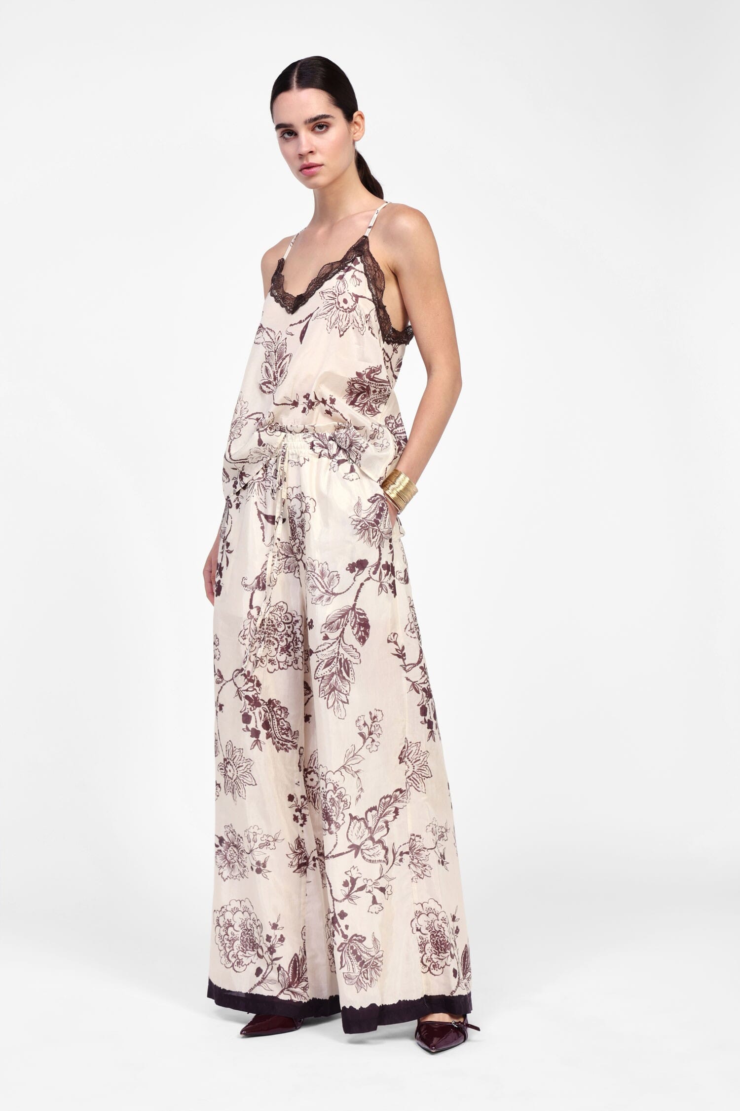 Pantaloni Ampi Con Stampa Floreale Dixie