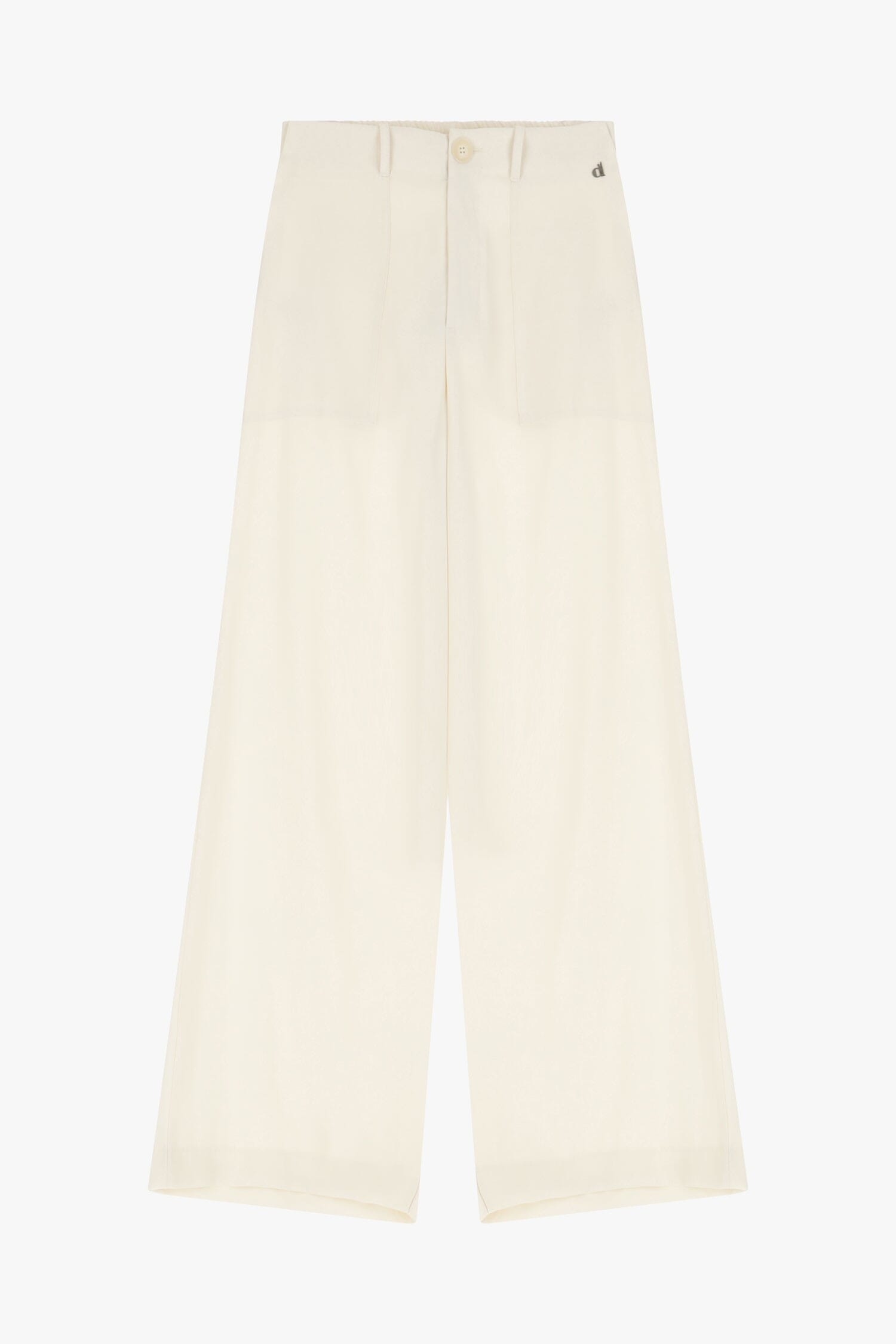 Pantaloni A Gamba Larga Con Vita Alta Dixie