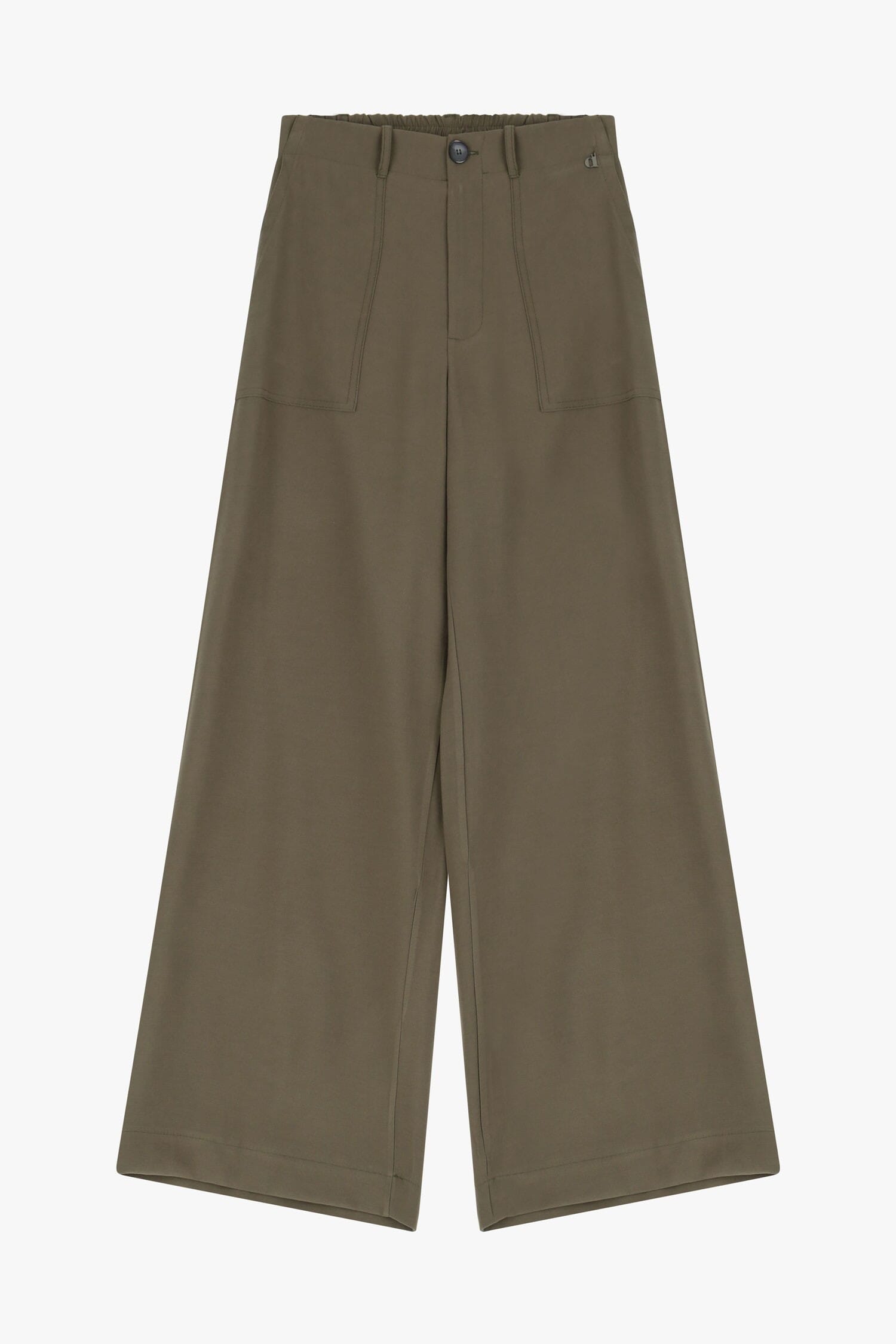 Pantaloni A Gamba Larga Con Vita Alta Dixie