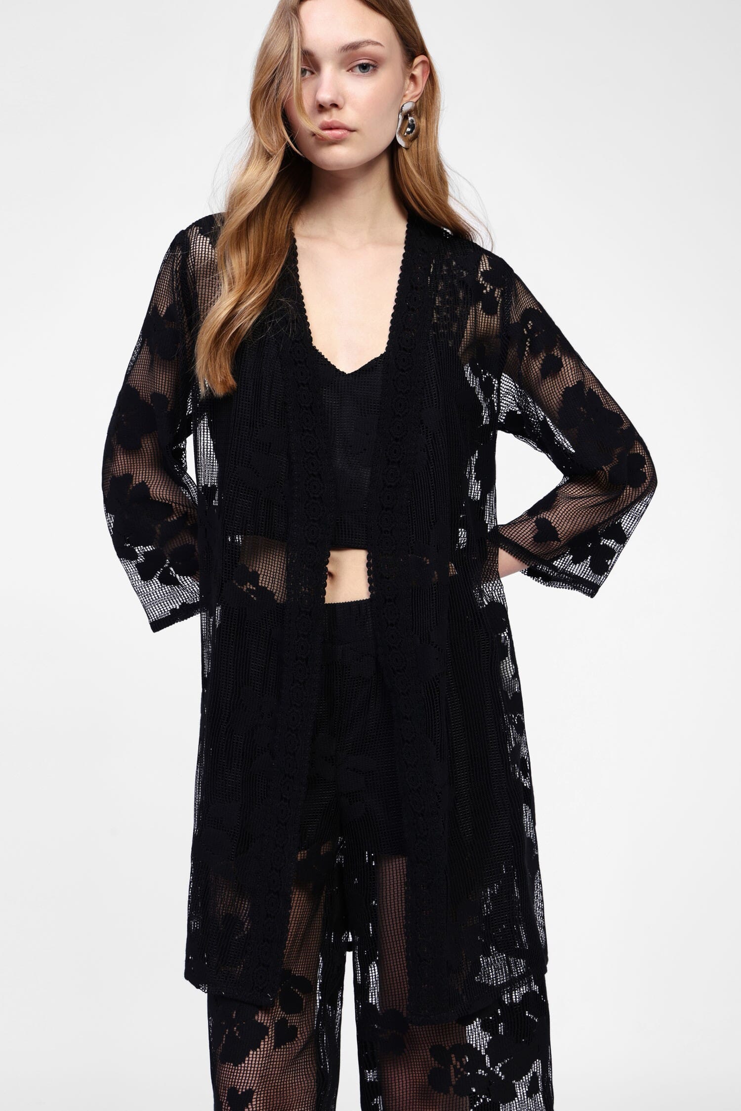 Dixie Floral Pattern Lightweight Coat