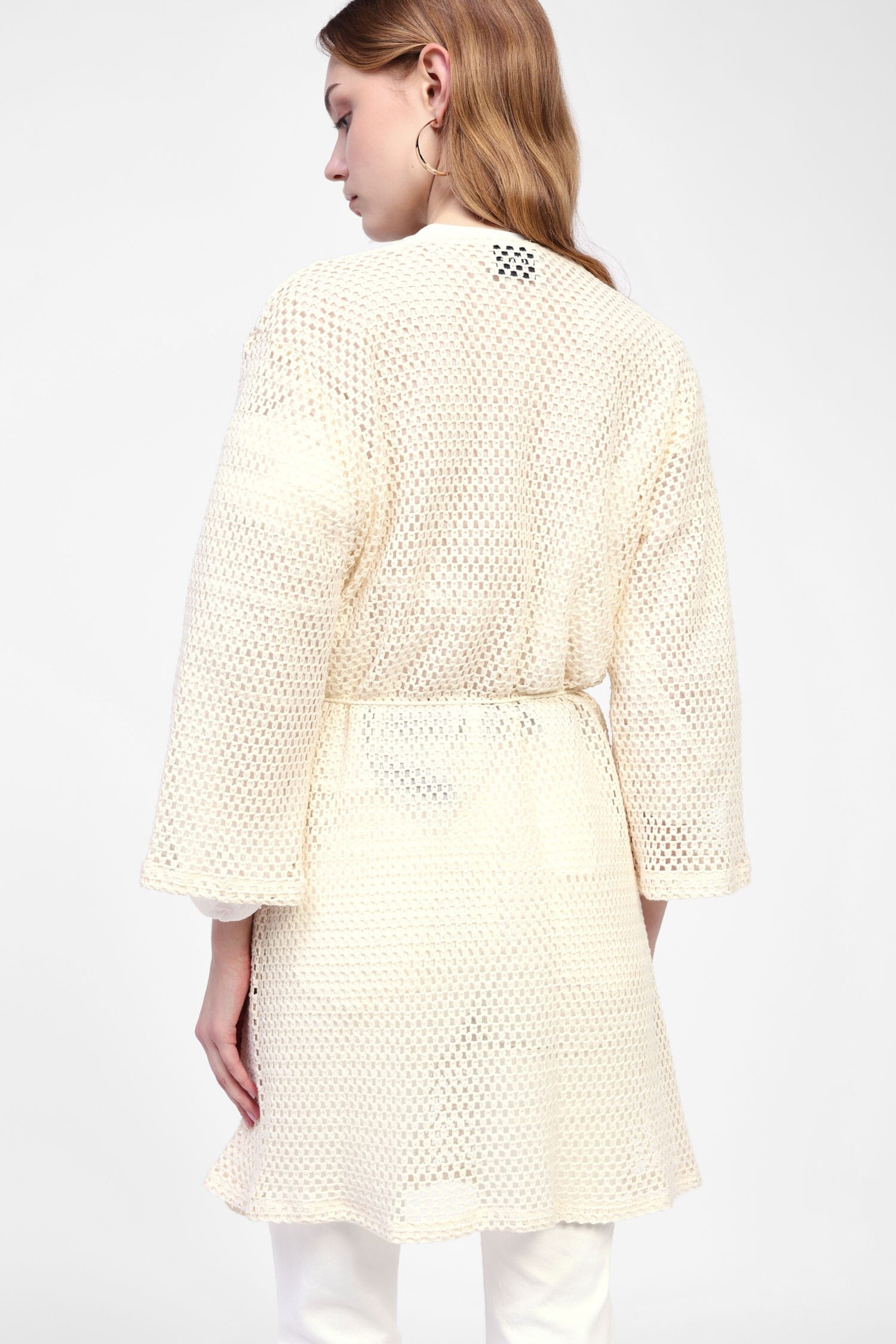 Cappotto Traforato Lungo Senza Chiusura Dixie