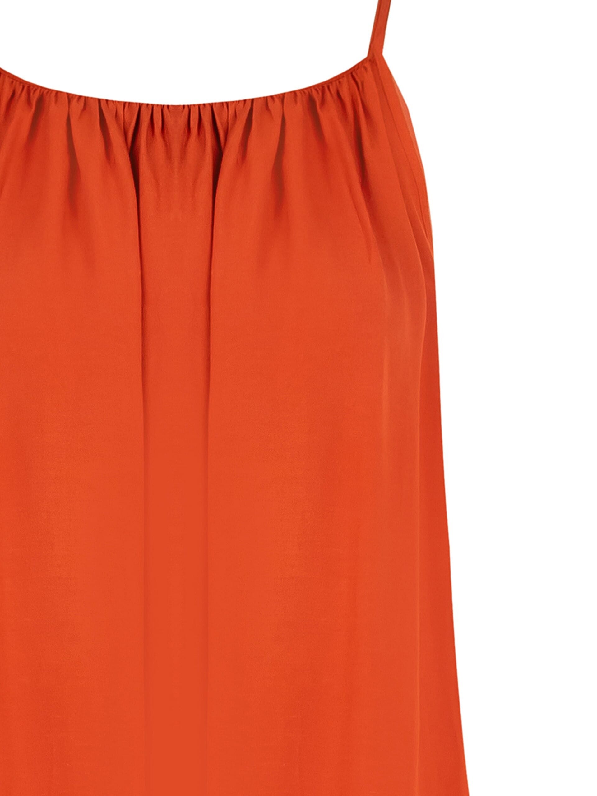 Abito Midi Largo A Trapezio In Misto Viscosa E Lino Scollato Dietro Rinascimento