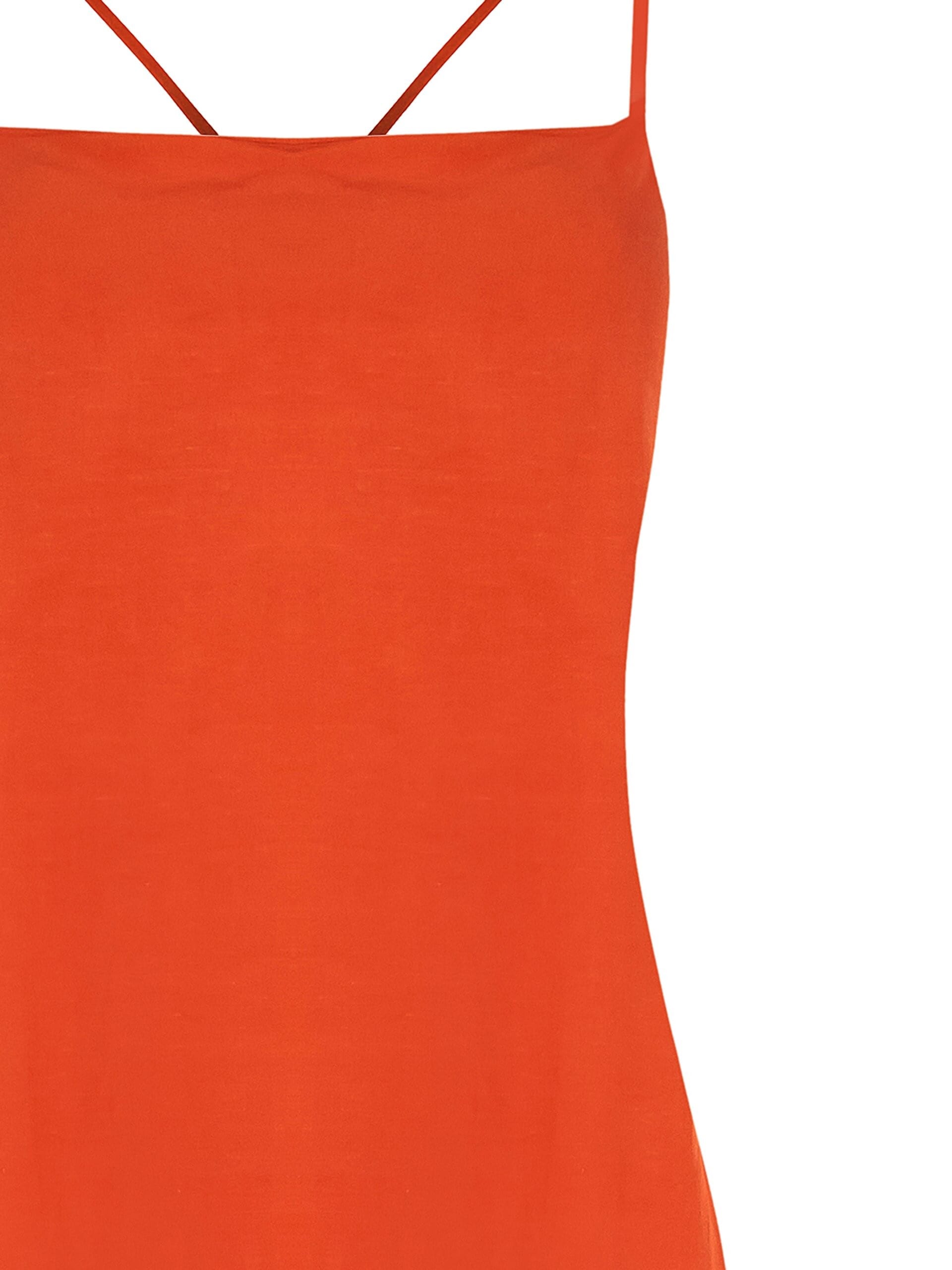 Abito Lungo Sottoveste In Misto Viscosa E Lino Con Spacchi Laterali Rinascimento