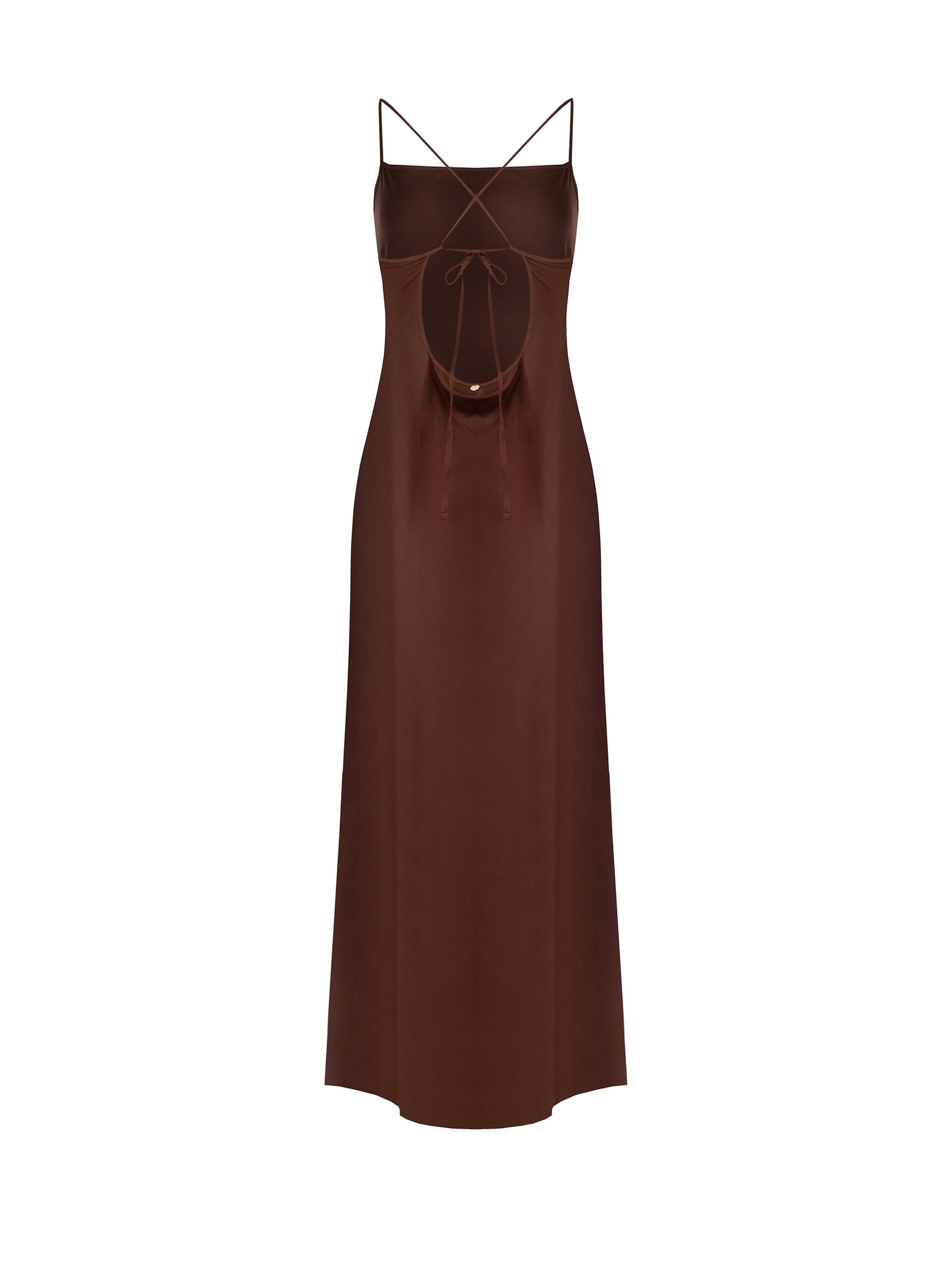 Abito Lungo Sottoveste In Misto Viscosa E Lino Con Spacchi Laterali Rinascimento