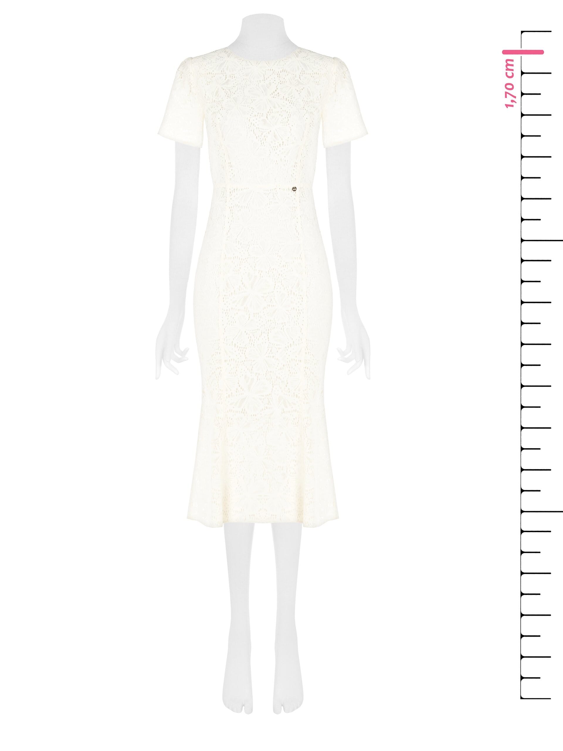 Abito Midi Aderente E Svasato In Pizzo Rinascimento