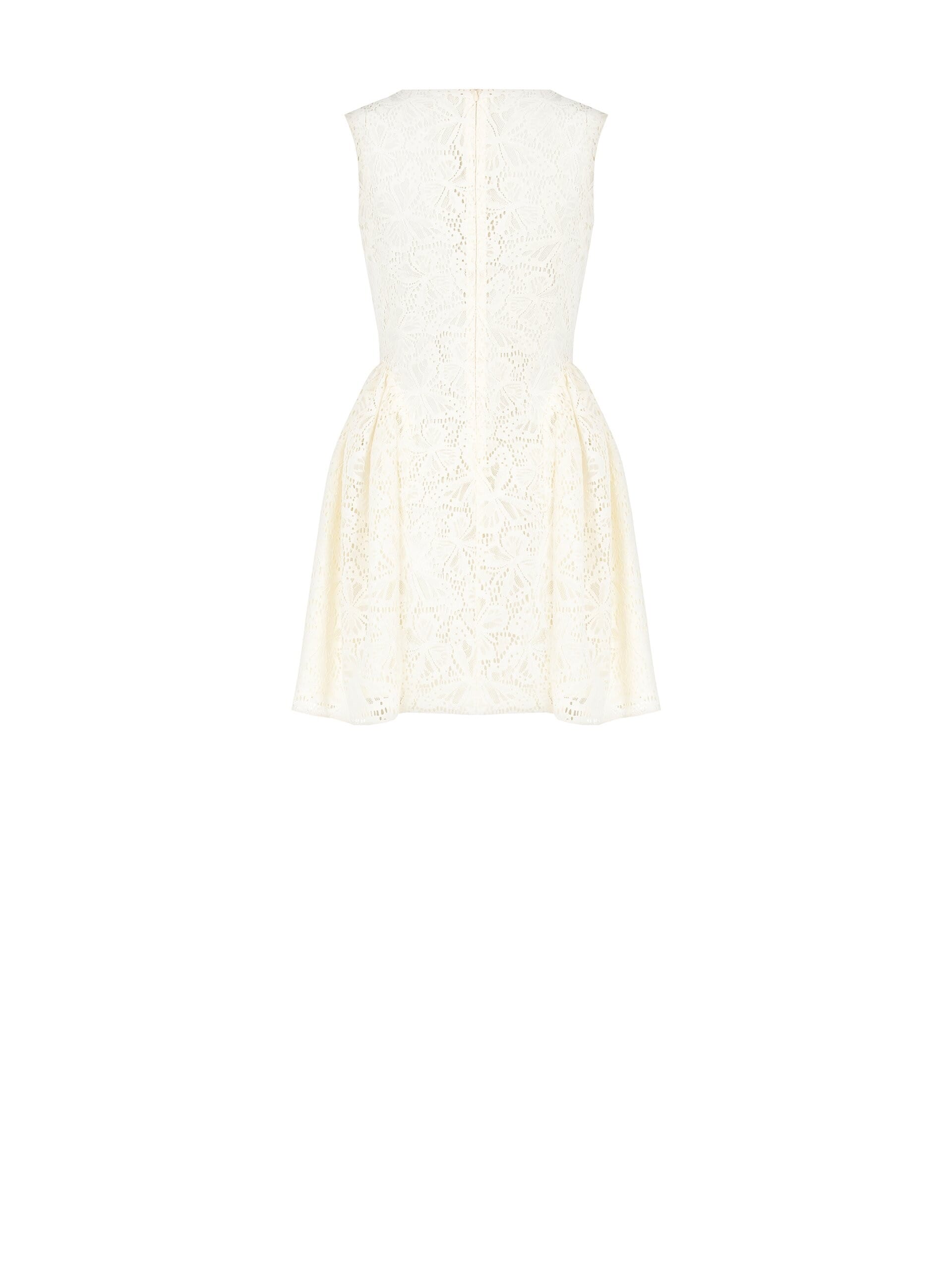 Abito Corto In Pizzo Con Pieghe Sui Fianchi Rinascimento