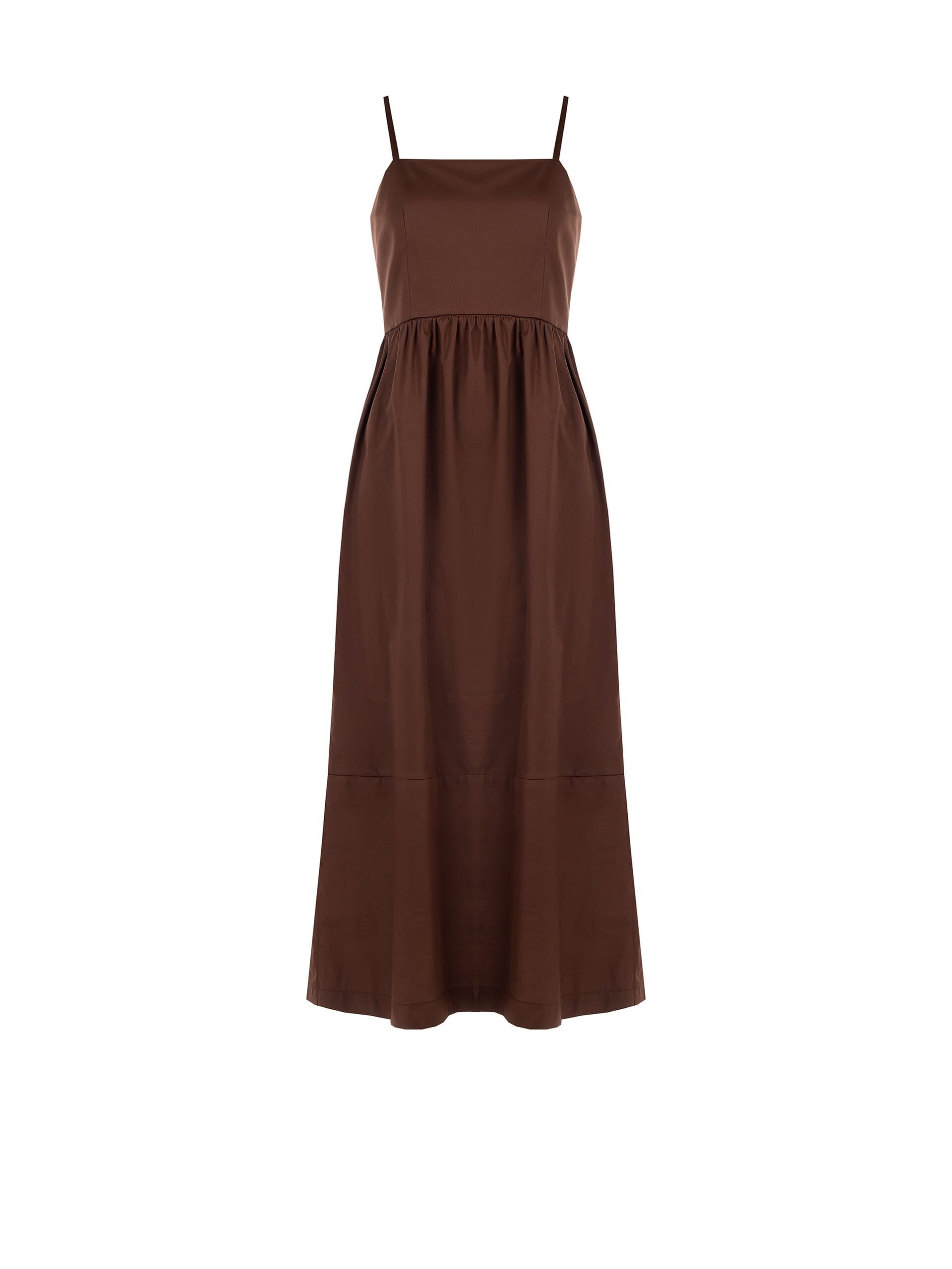 Abito Midi In Cotone Con Scollo Dritto Rinascimento