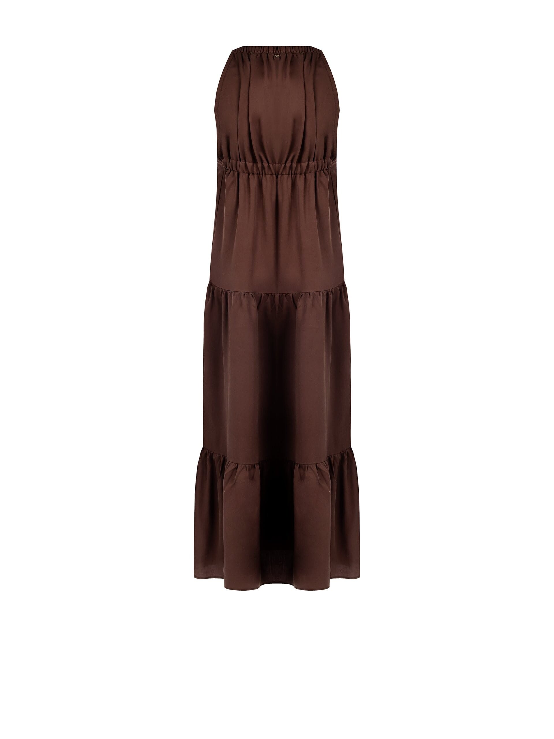 Abito Lungo A Balze In Tessuto Morbido Rinascimento