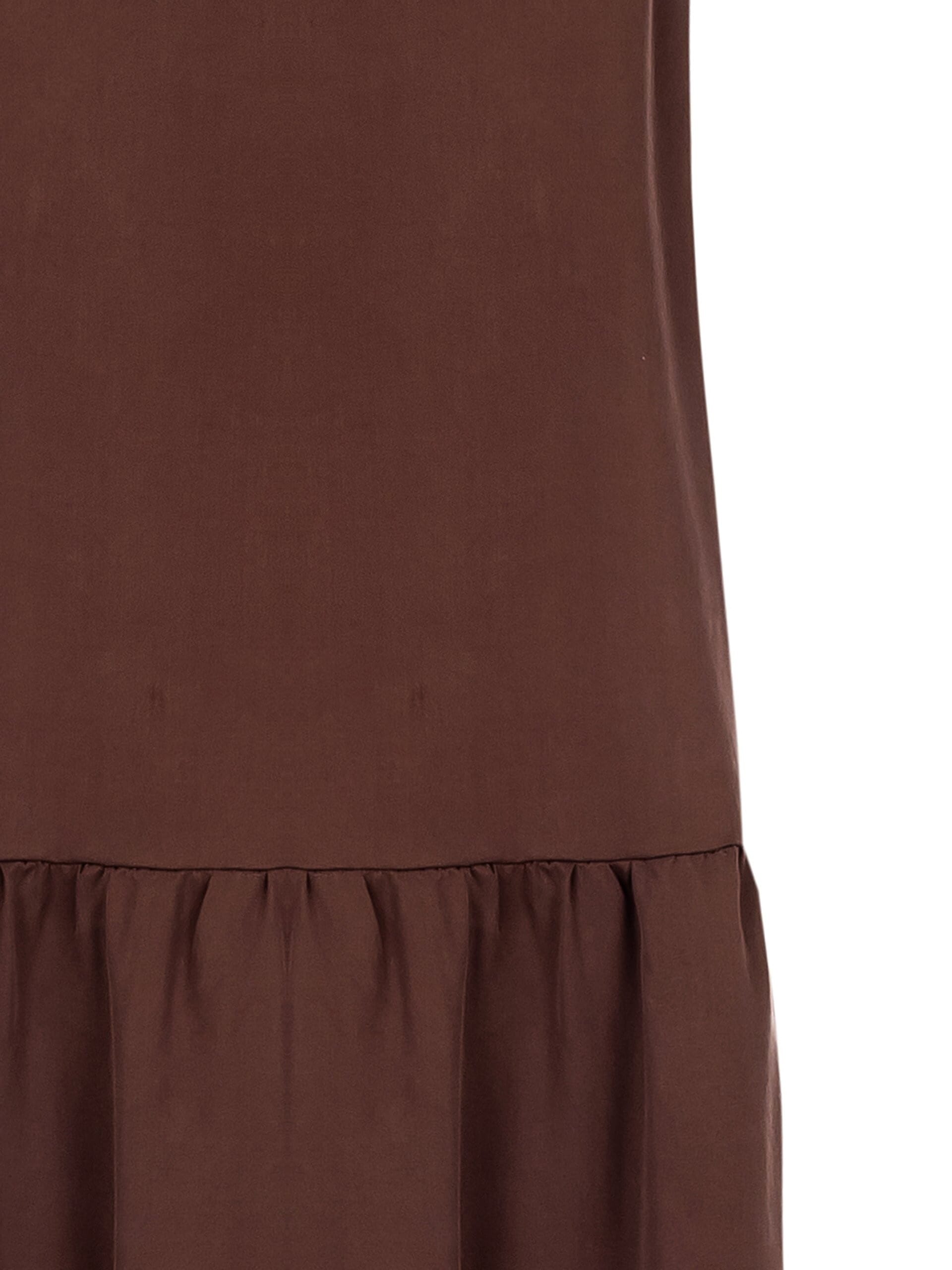 Abito Lungo A Balze In Tessuto Morbido Rinascimento