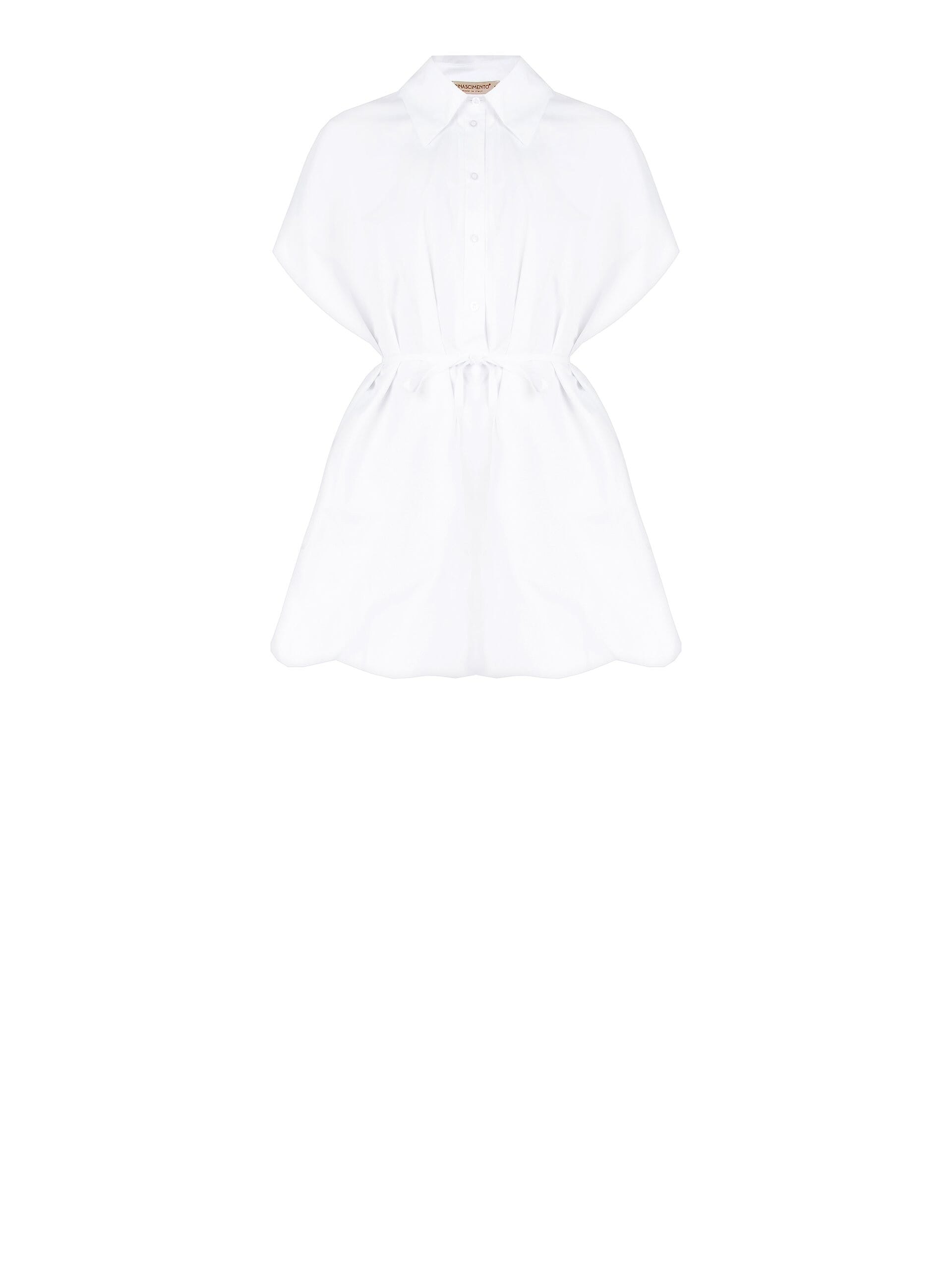 Abito Camicia Corto A Bombolino Con Cintura Sottile Coordinata Rinascimento