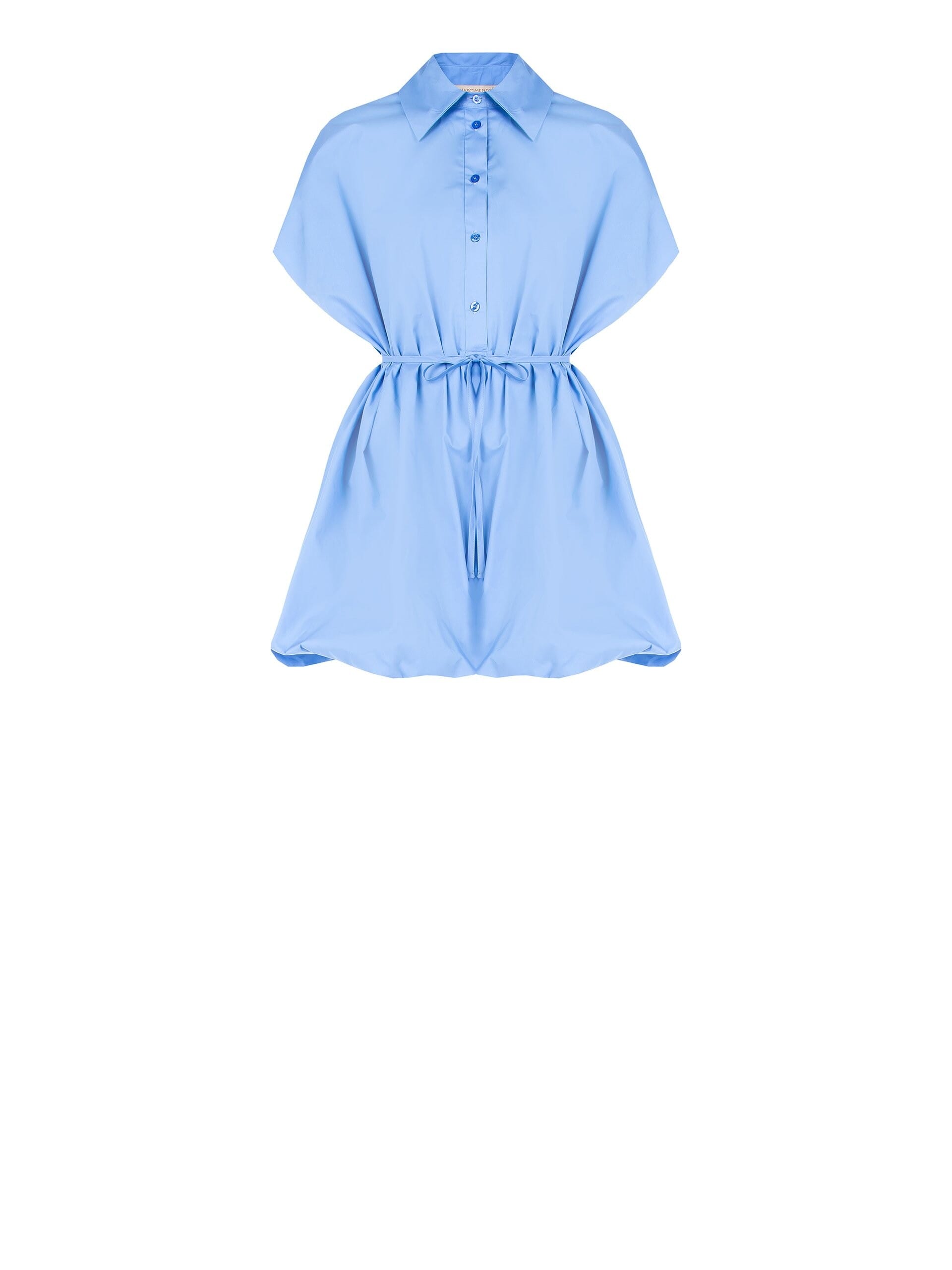 Abito Camicia Corto A Bombolino Con Cintura Sottile Coordinata Rinascimento