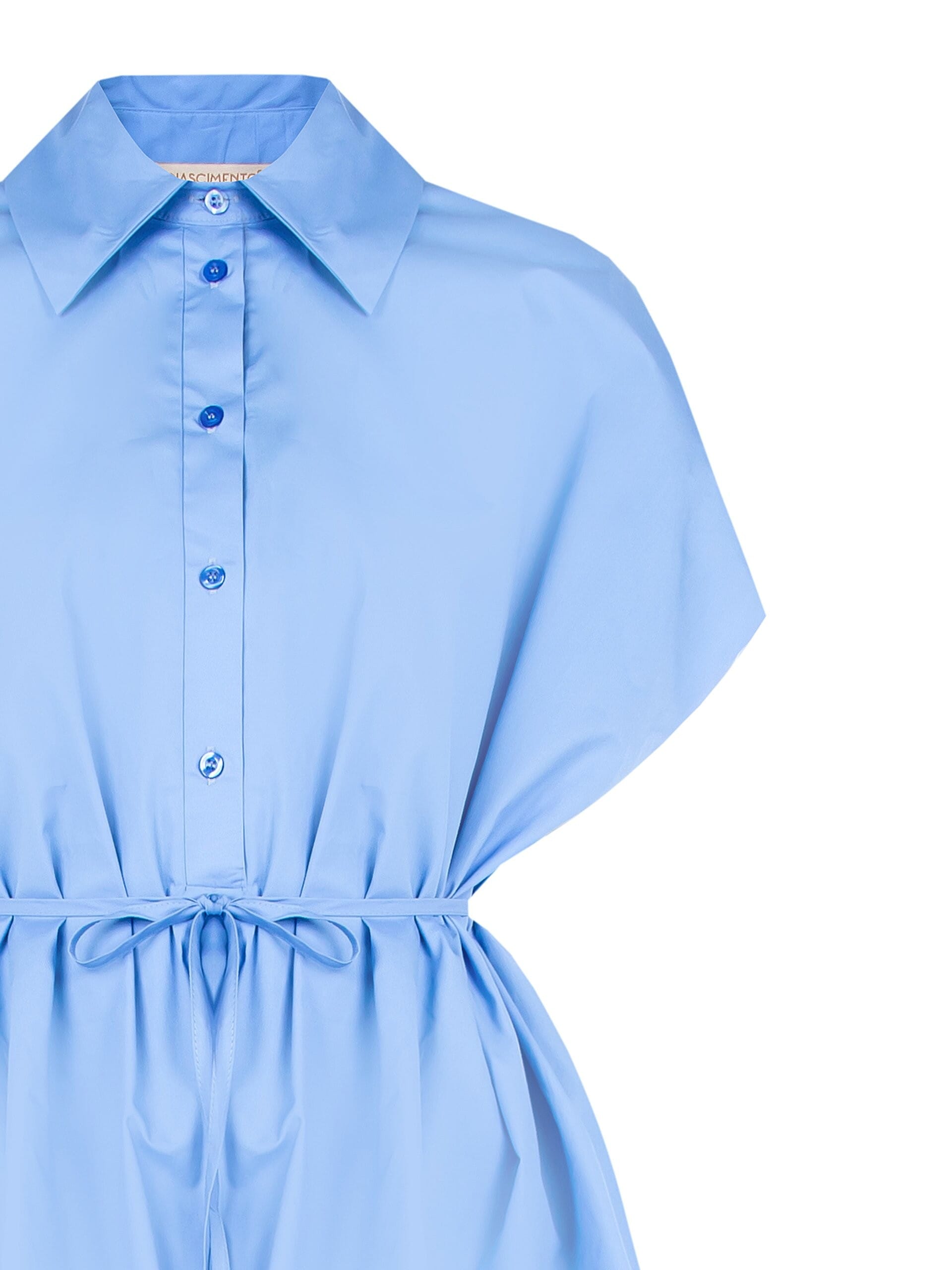 Abito Camicia Corto A Bombolino Con Cintura Sottile Coordinata Rinascimento