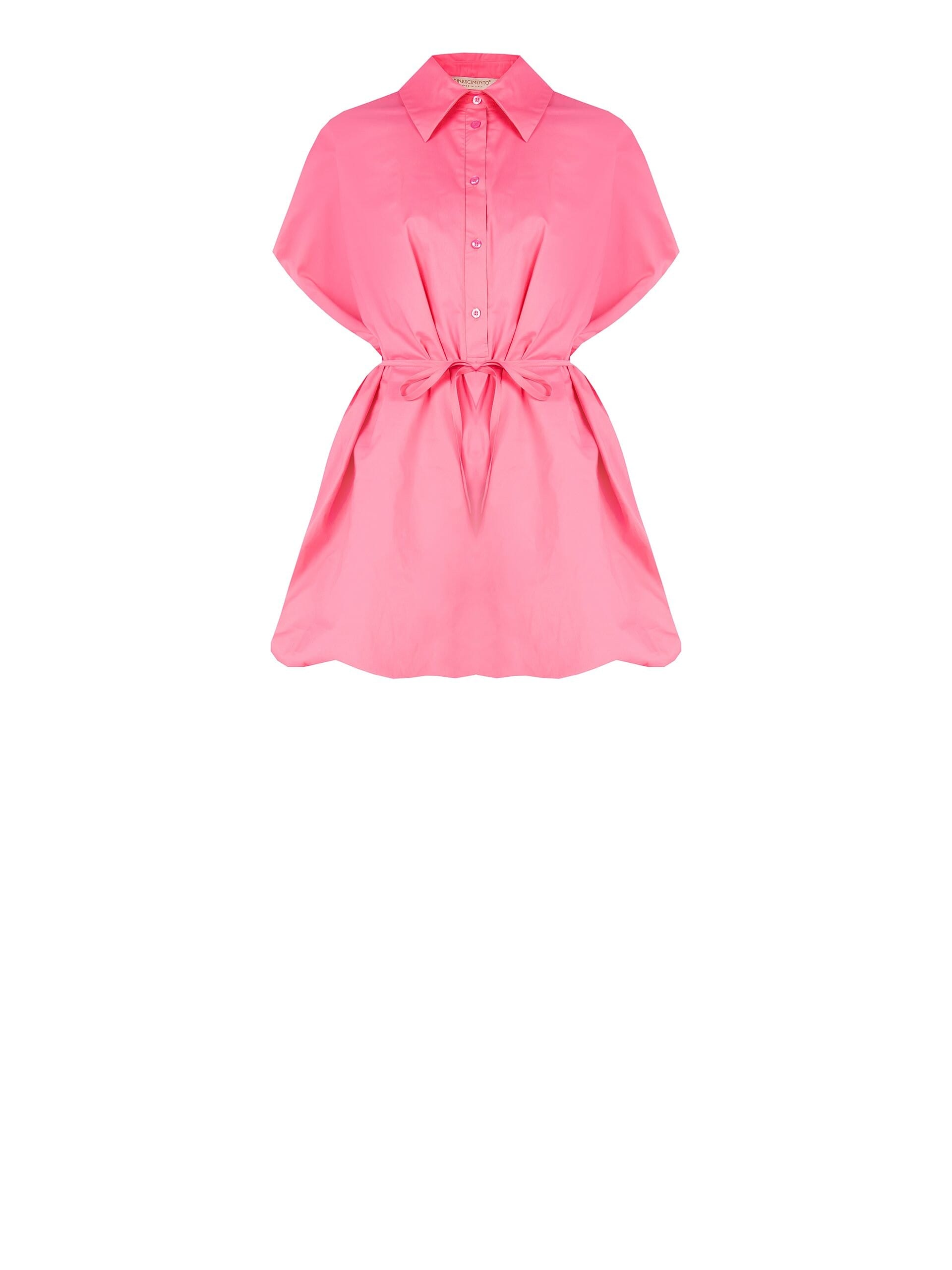 Abito Camicia Corto A Bombolino Con Cintura Sottile Coordinata Rinascimento