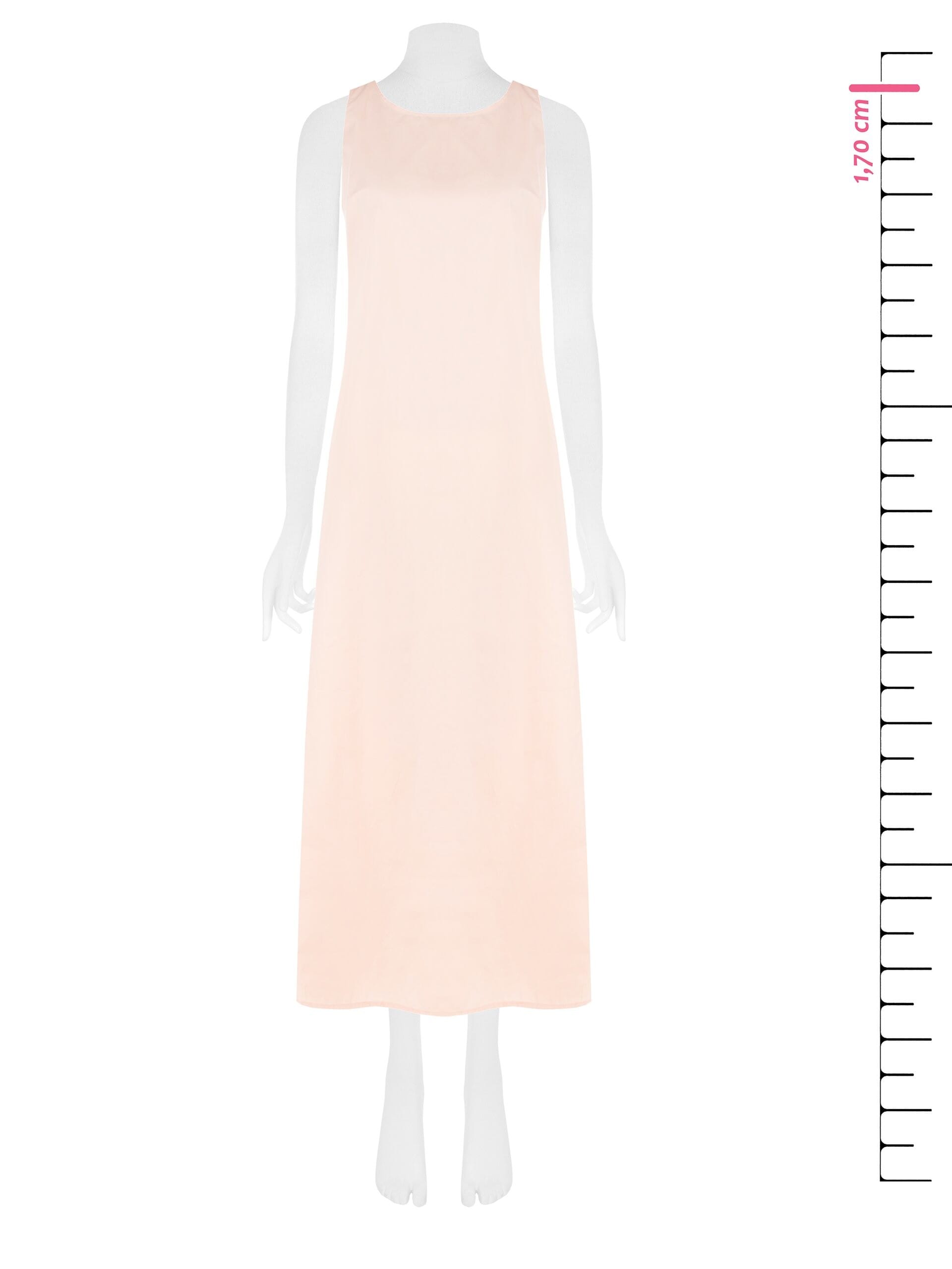 Abito Lungo Ampio In Cotone Con Rouches Dietro Rinascimento