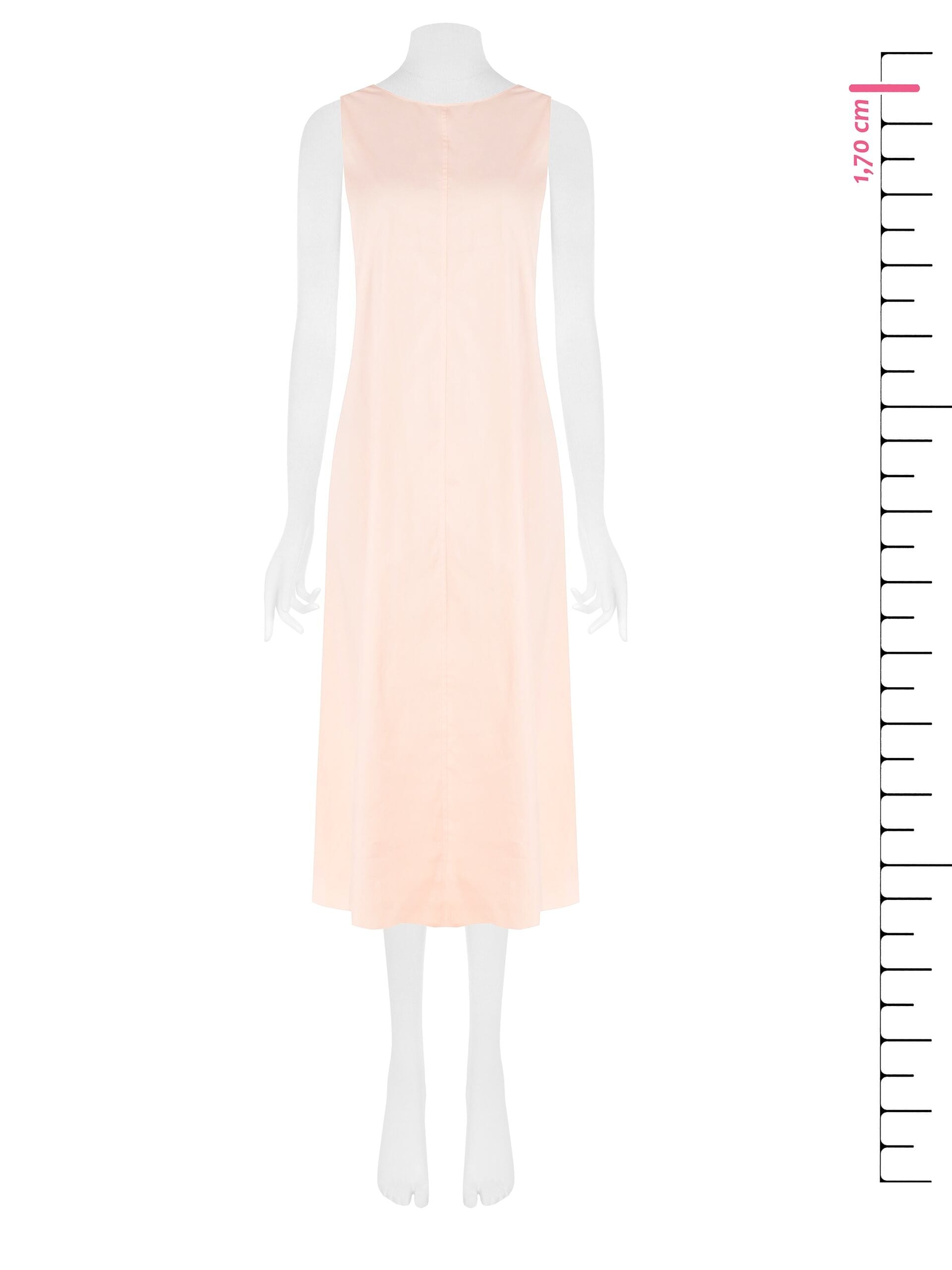 Abito Midi Ampio A Trapezio In Cotone Con Fiocco Dietro Rinascimento