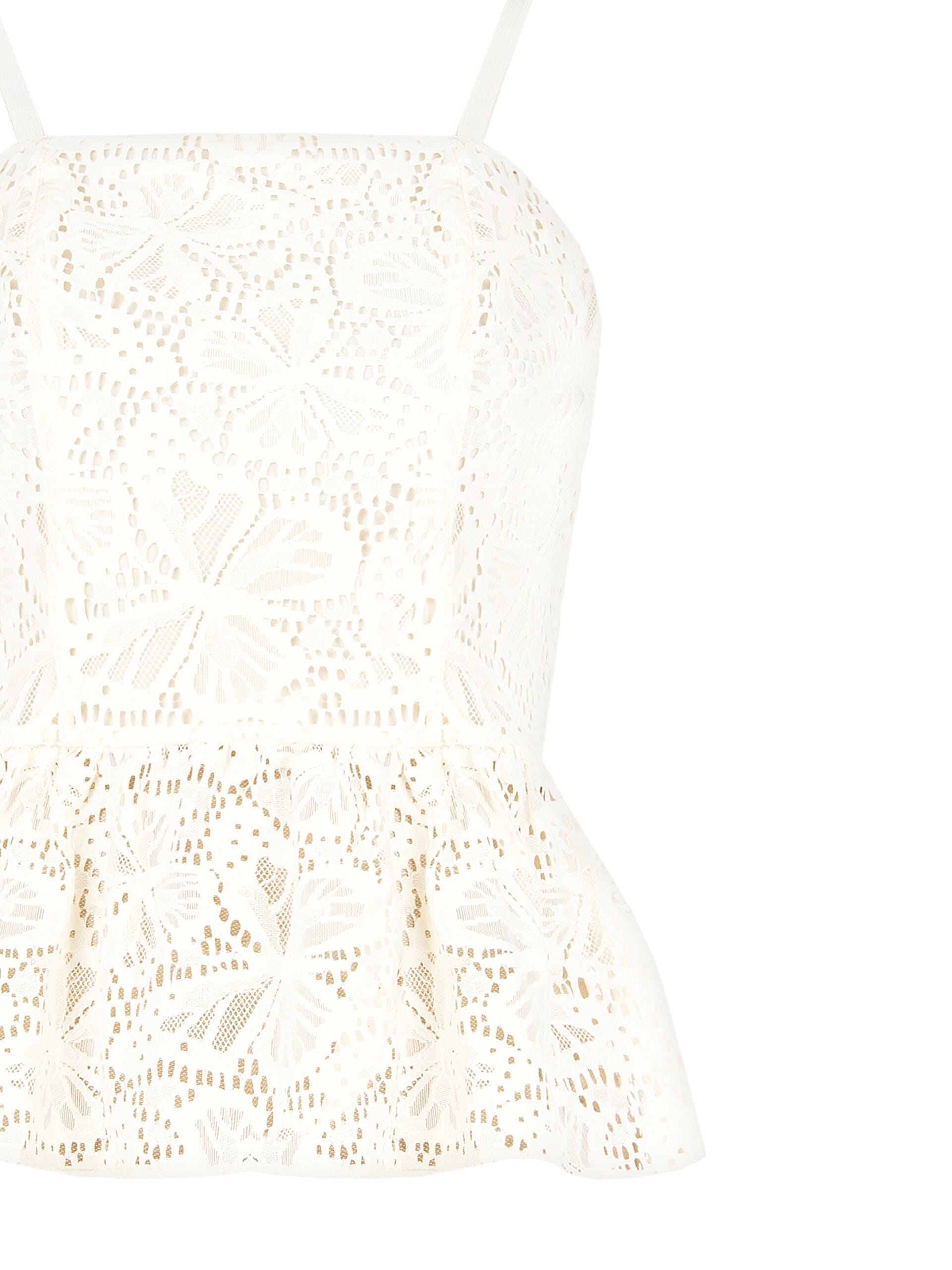 Lace Bustier Top With Ruffles Rinascimento