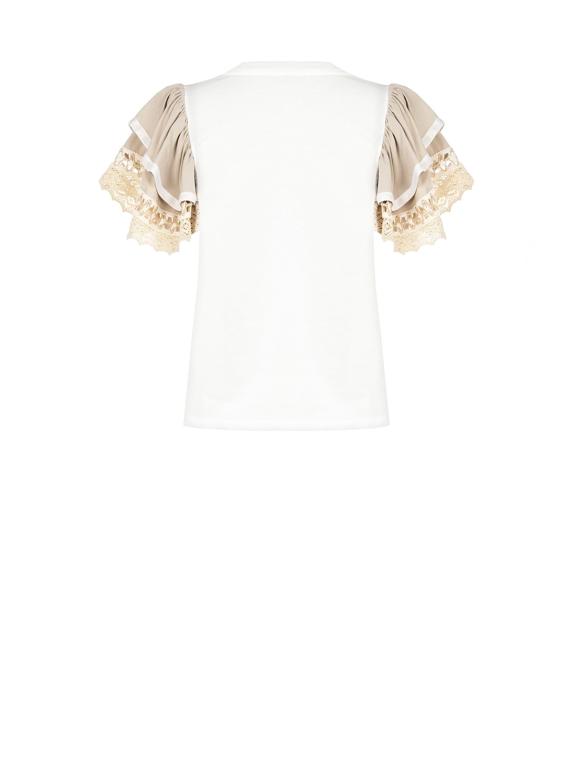 T-Shirt régulier en coton crocheté avec fil Lurex Rinascimento