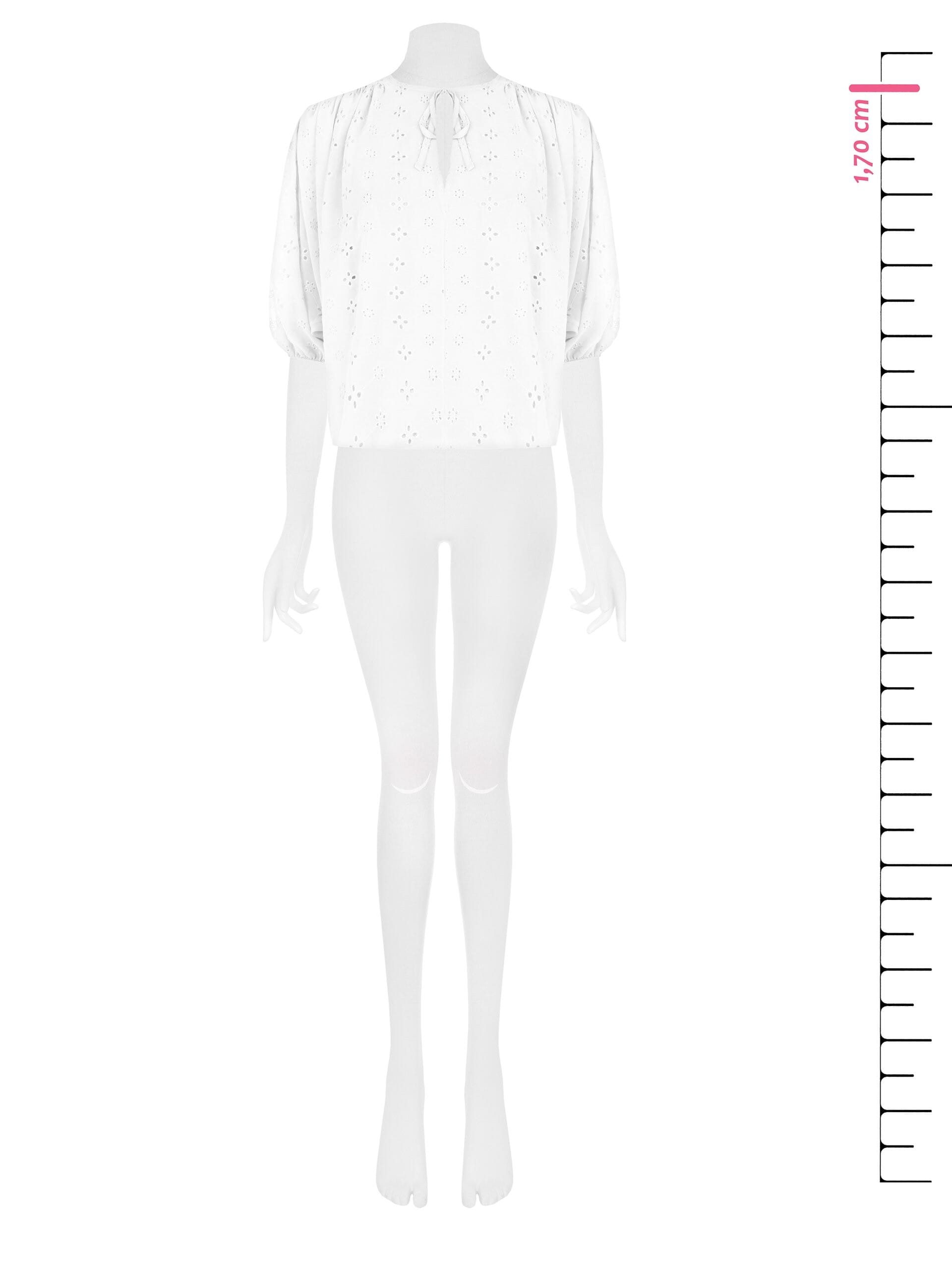 Blusa Corta E Ampia In Georgette Ricamata A Fiori Rinascimento